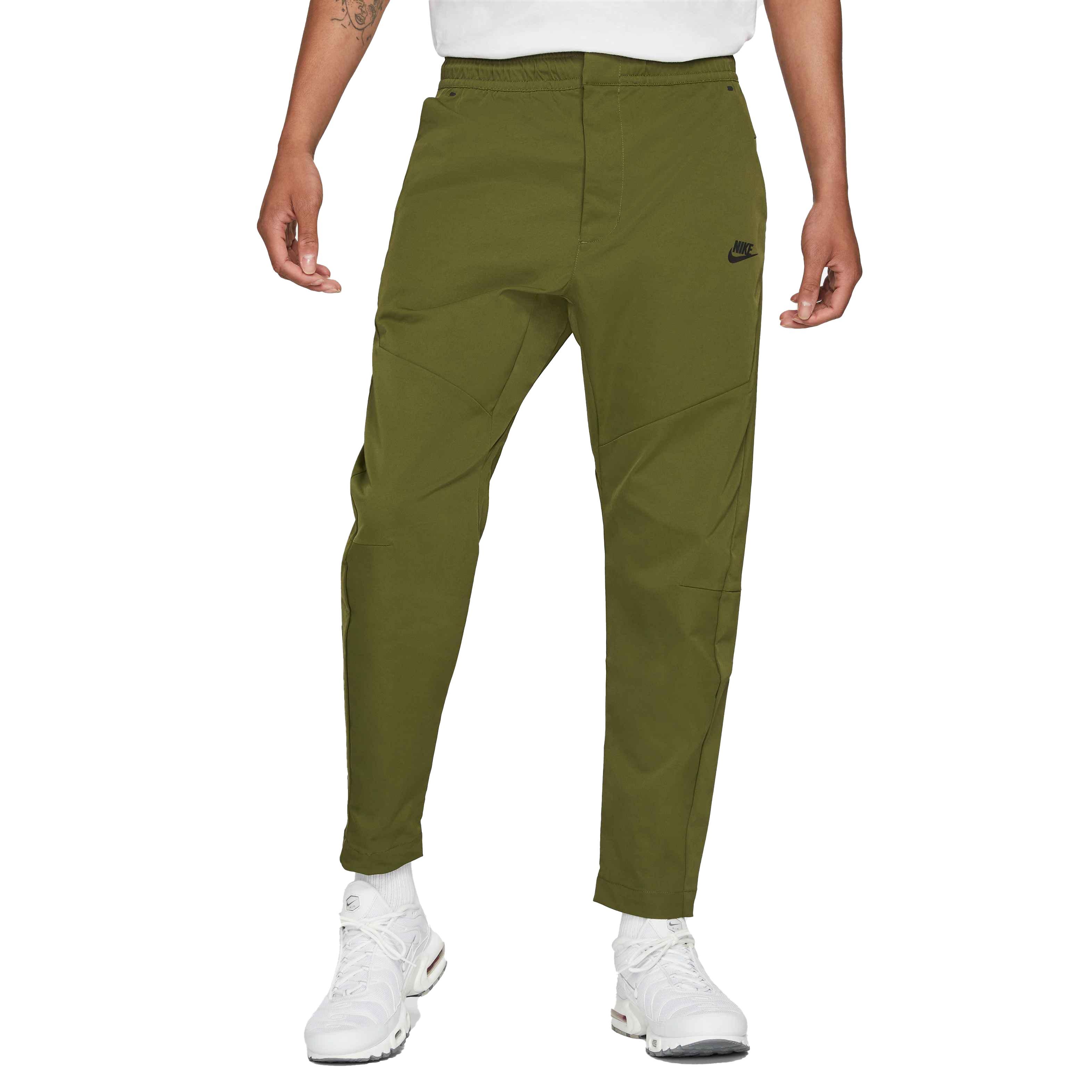 Nike Men's Sportswear Tech Woven Unlined Essentials Commuter Green Pants - GREEN Thumbnail View 1
