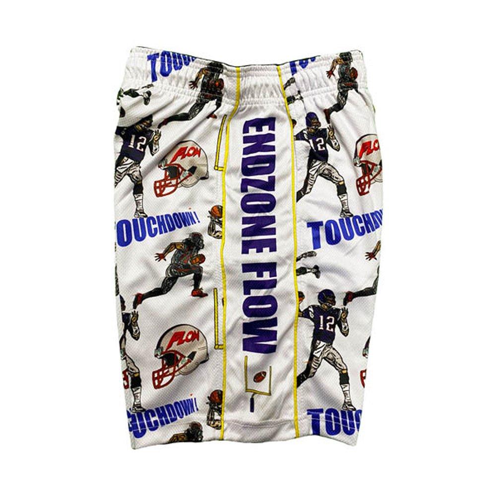 Flow Society Big Boys' End Zone Flow Attack Shorts - White - WHITE Thumbnail View 3