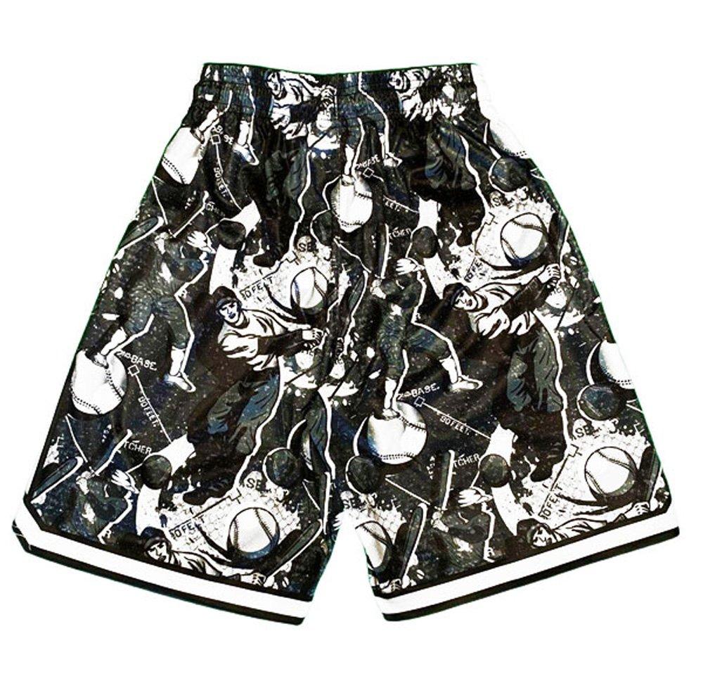 Flow Society Black/Silver Swing Batter Big Boys' Shorts