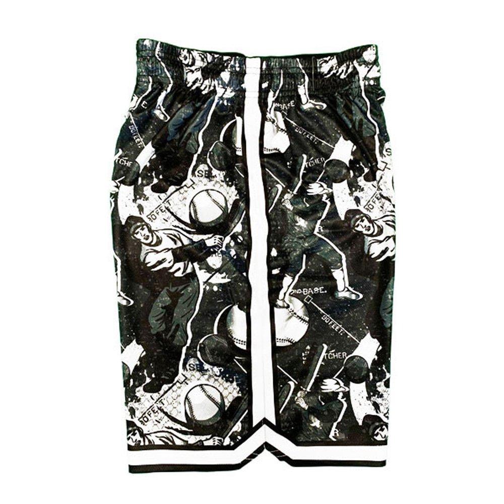 Flow Society Black/Silver Swing Batter Big Boys' Shorts