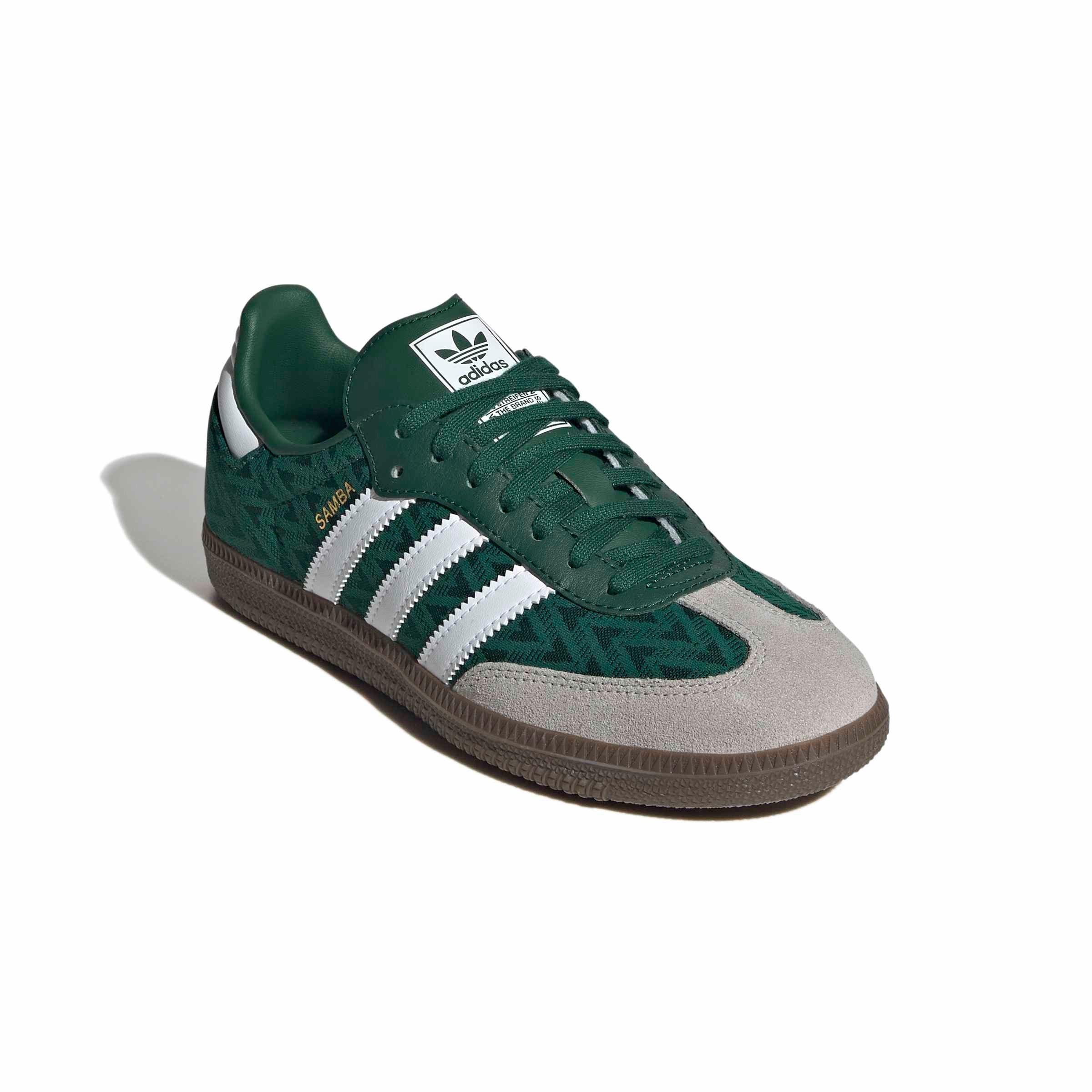 adidas Originals Samba OG "Collegiate Green/Ftwr White/Gum 5" Grade School Boys' Shoe - GREEN/WHITE/GUM Thumbnail View 3