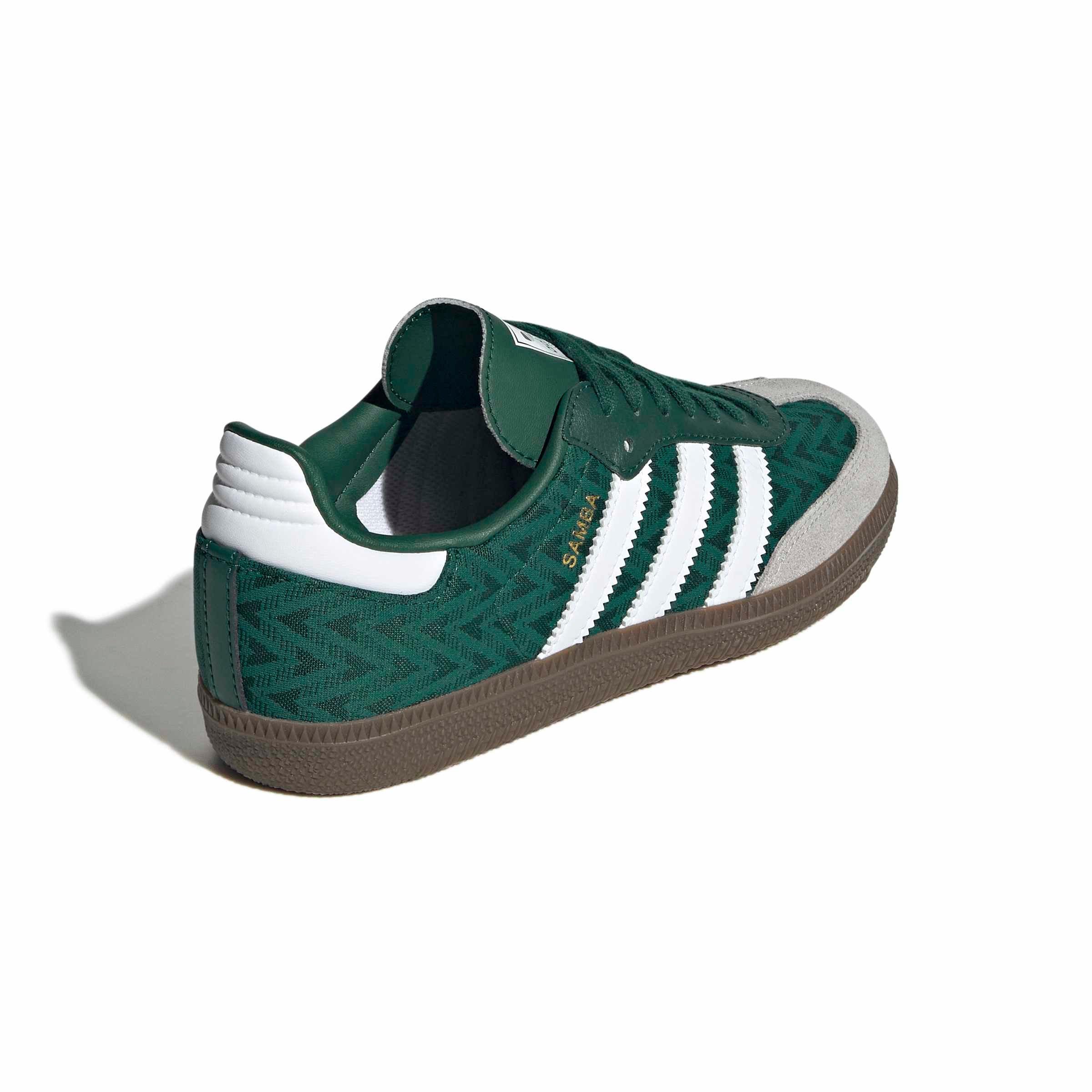 adidas Originals Samba OG "Collegiate Green/Ftwr White/Gum 5" Grade School Boys' Shoe - GREEN/WHITE/GUM Thumbnail View 4
