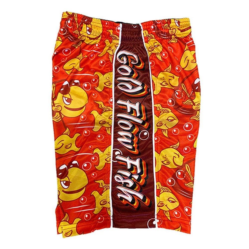 Flow Society Big Boys' Gold Flow Fish Shorts - Orange - ORANGE Thumbnail View 3