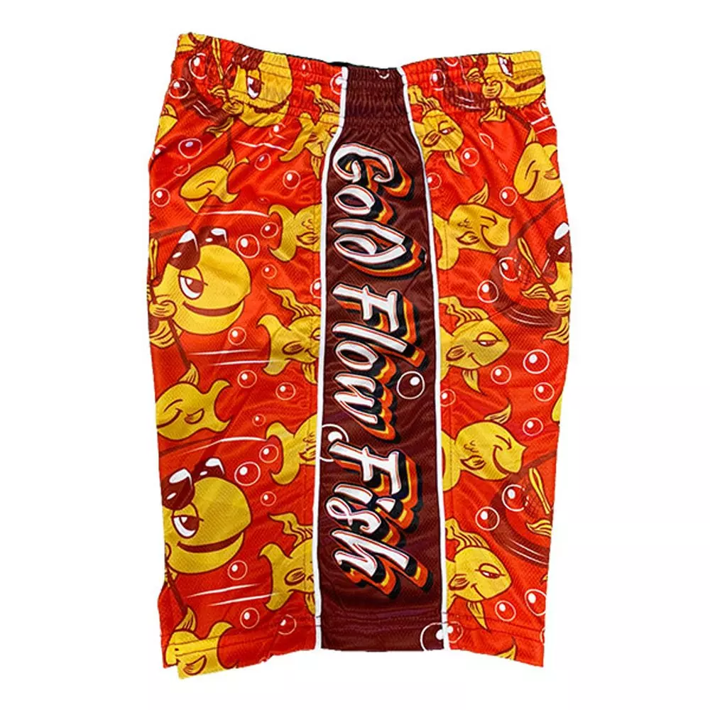 Flow Society Big Boys' Gold Flow Fish Shorts - Orange - ORANGE