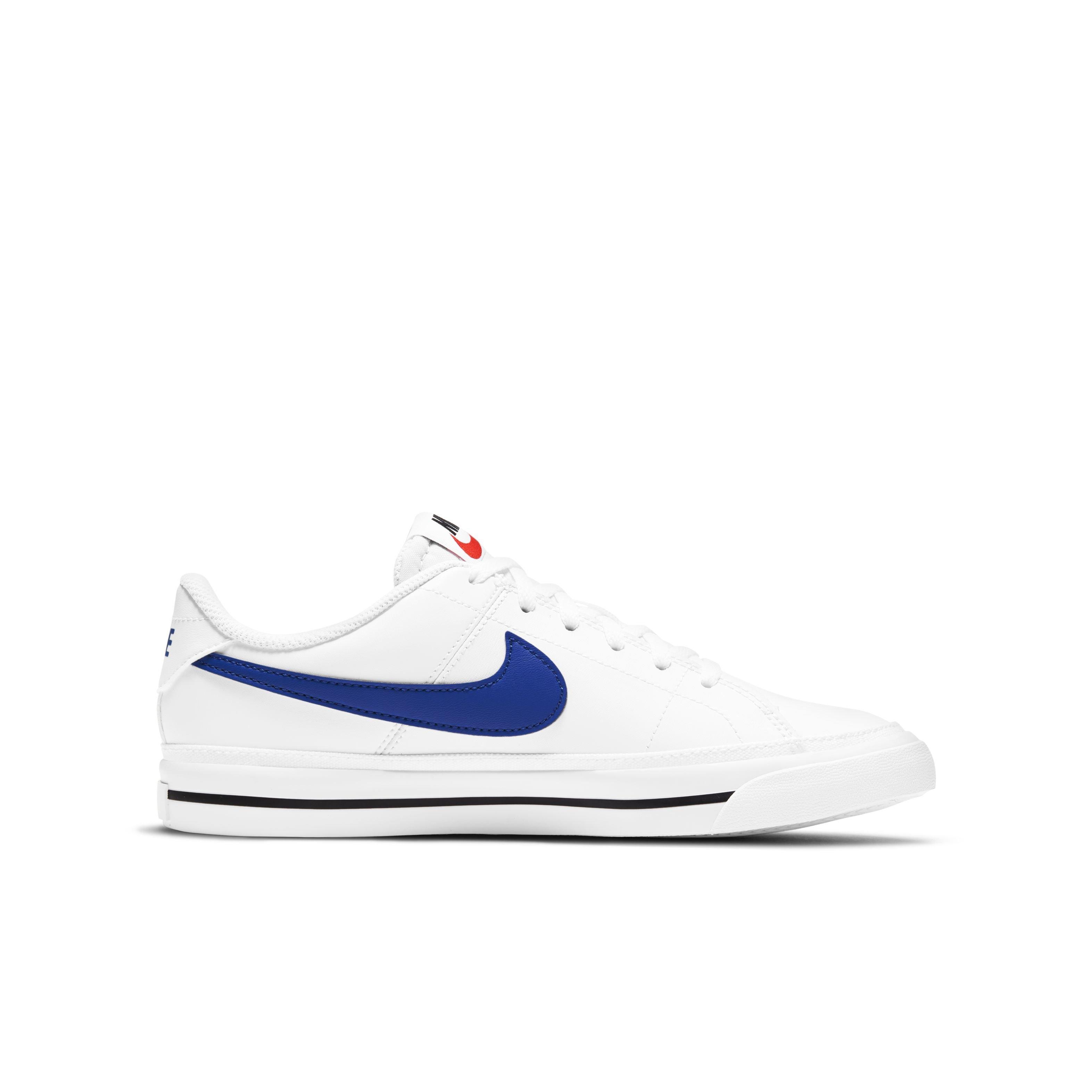 Nike Court Legacy Grade School Kids' White/Black/Game Royal Shoe