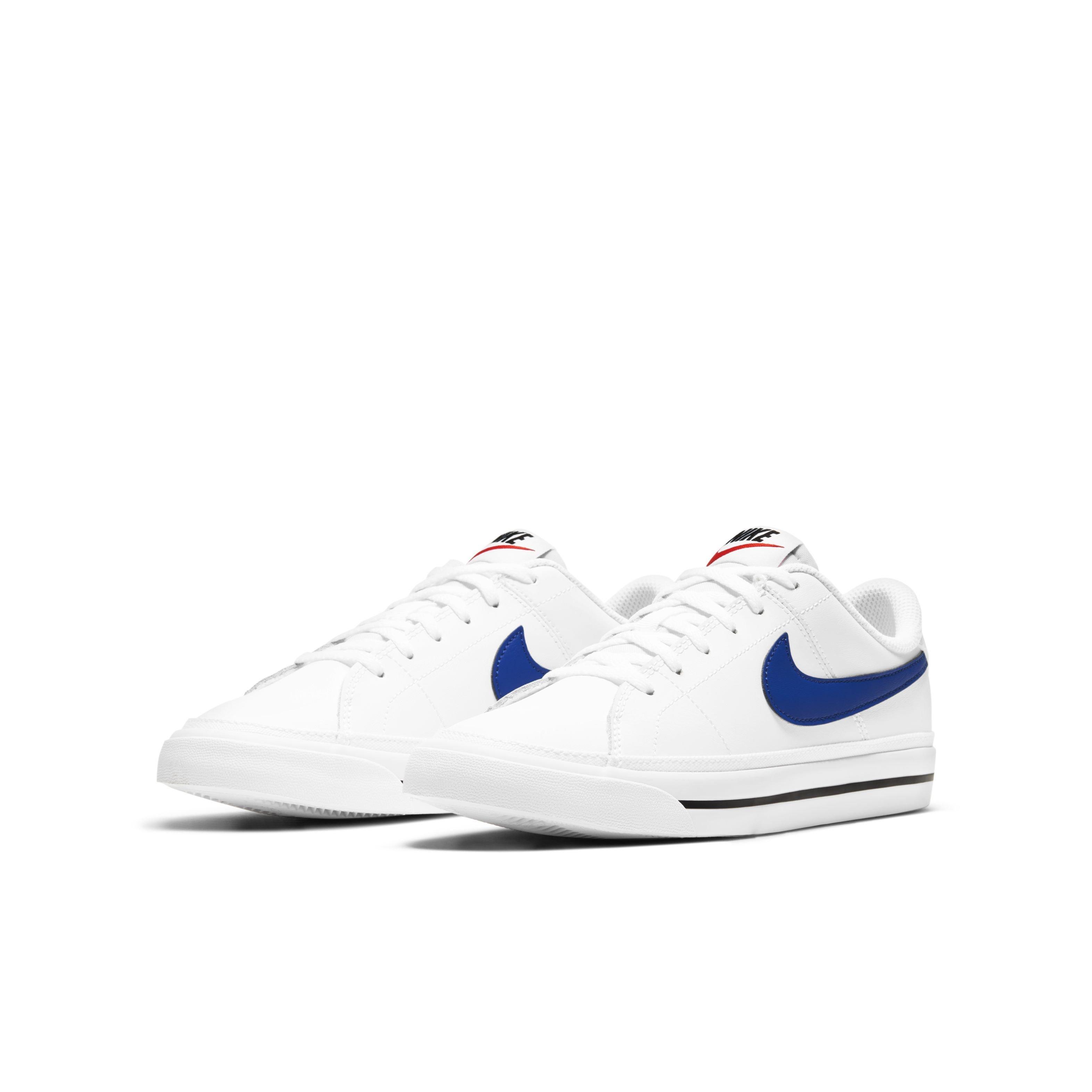 Nike Court Legacy Grade School Kids' White/Black/Game Royal Shoe
