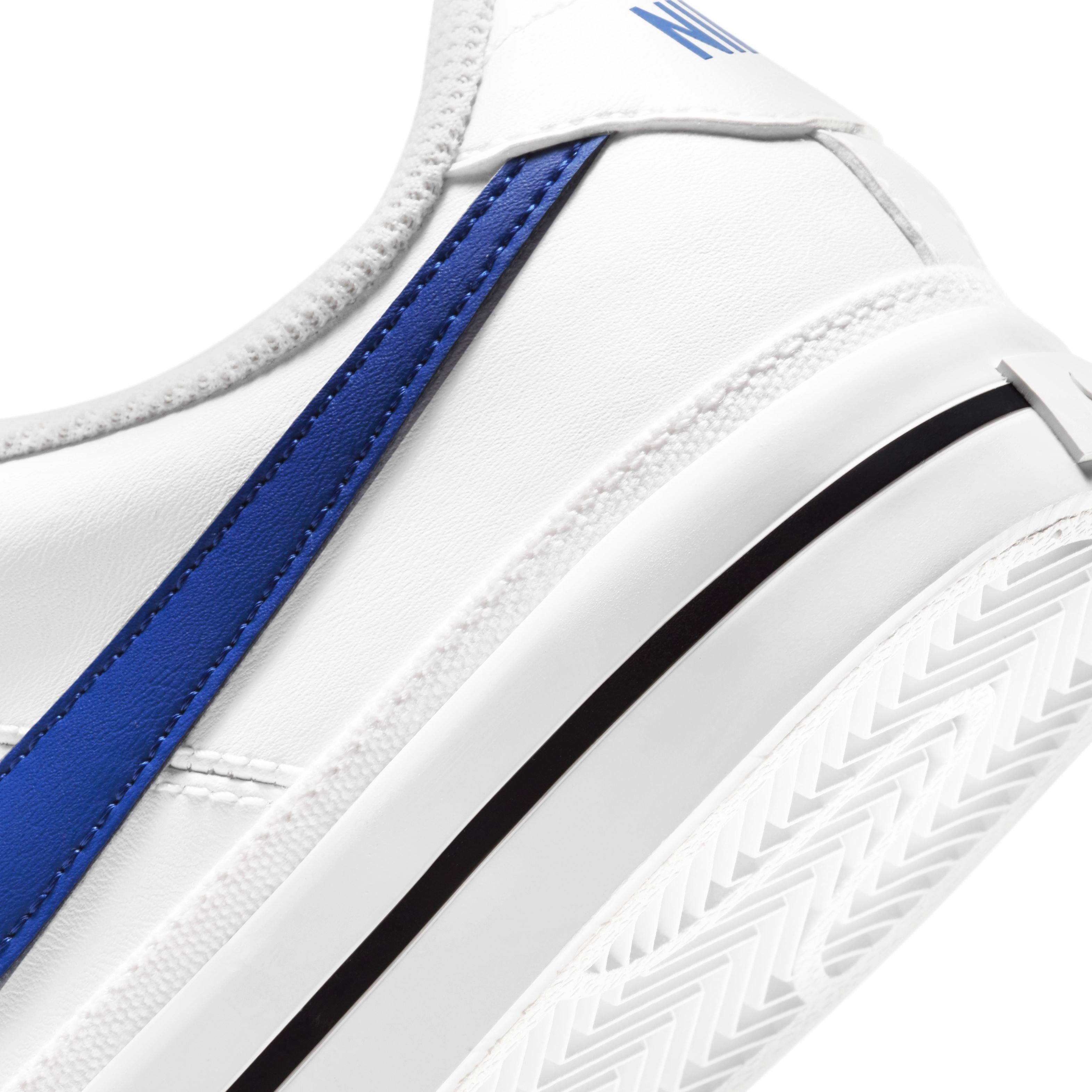 Nike Court Legacy Grade School Kids' White/Black/Game Royal Shoe