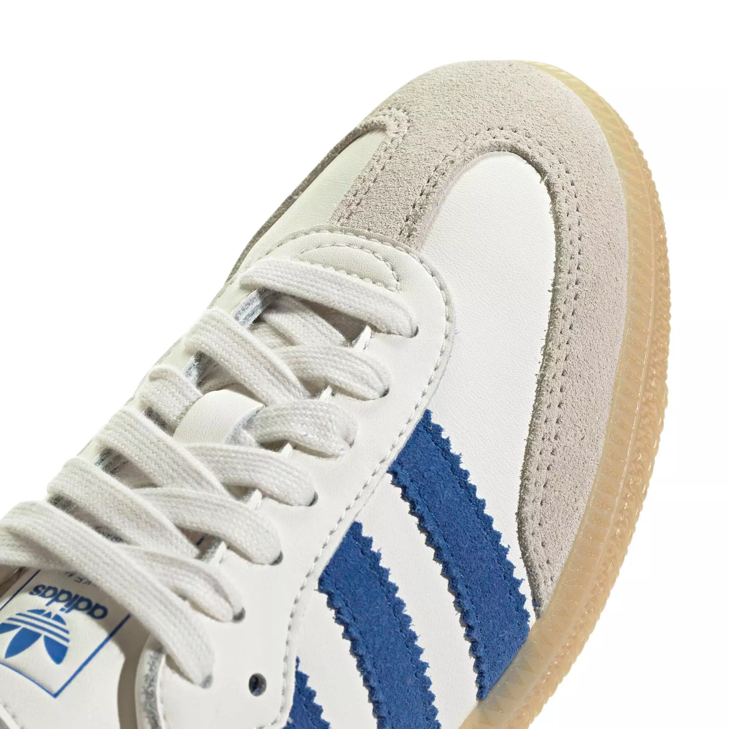 adidas Originals Samba OG "Cloud White/Blue/Gum 3" Grade School Boys' Shoe - WHITE/BLUE/GUM