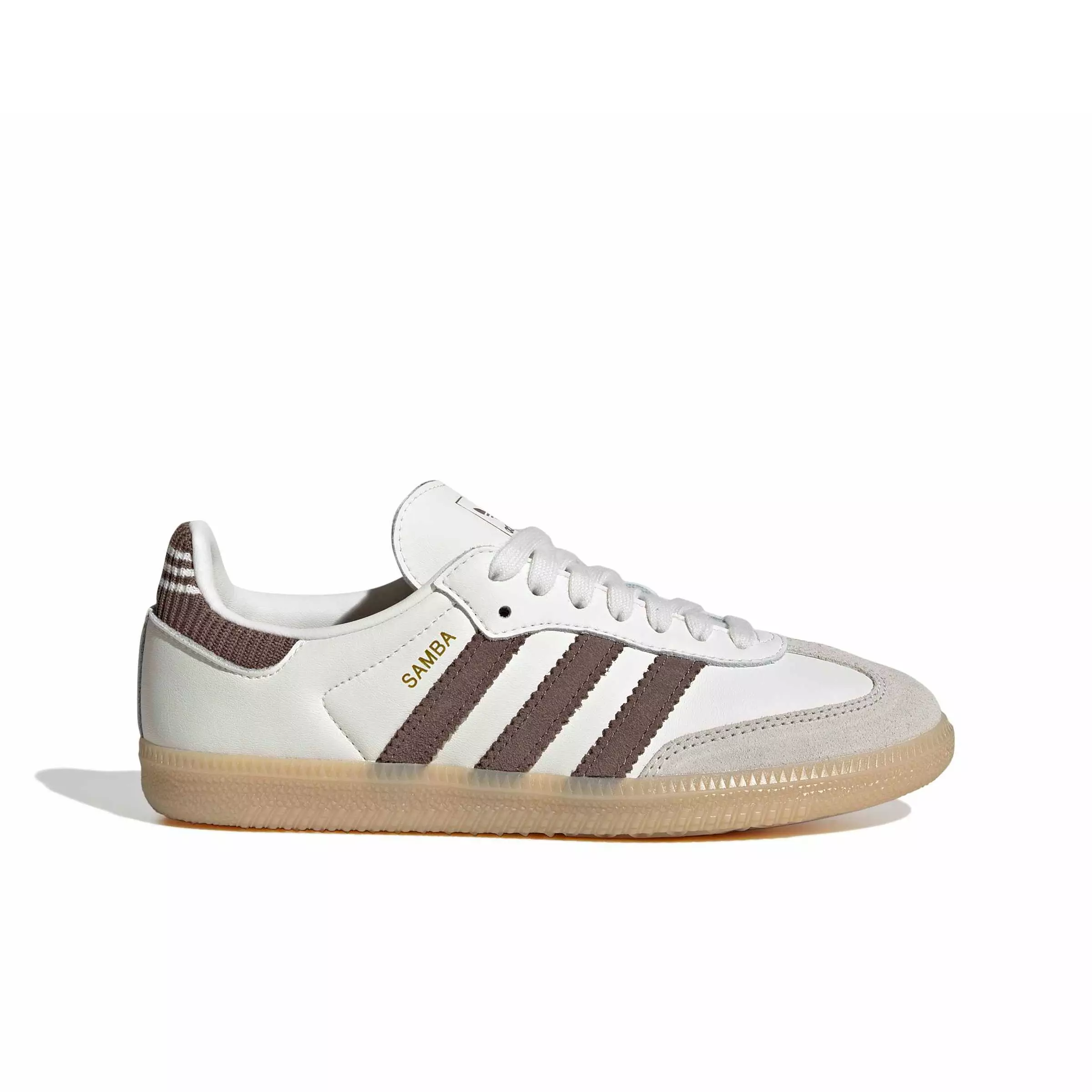 adidas Originals Samba OG "Cloud White/Earth Strata/Gum 3" Grade School Boys' Shoe - WHITE/EARTH/GUM