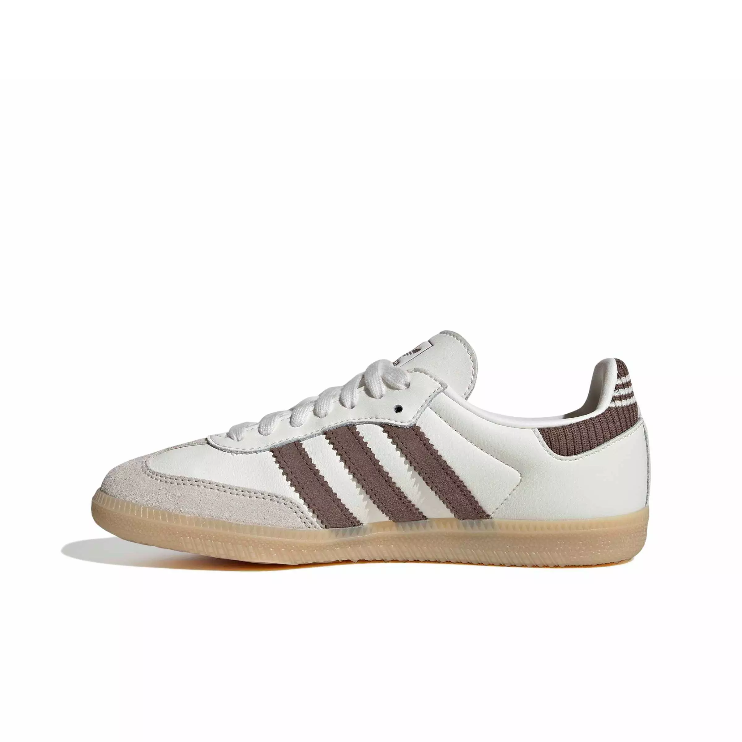 adidas Originals Samba OG "Cloud White/Earth Strata/Gum 3" Grade School Boys' Shoe - WHITE/EARTH/GUM