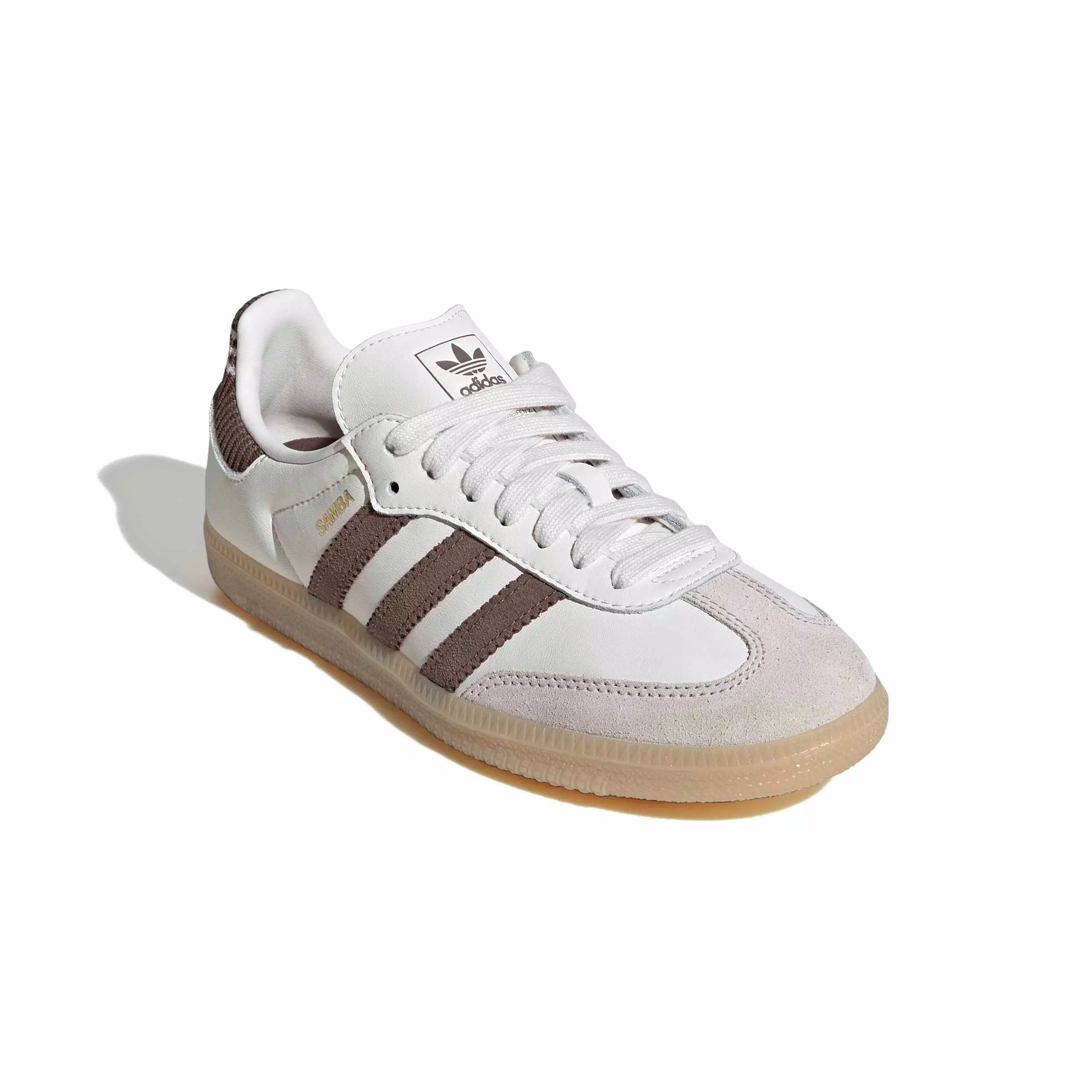 adidas Originals Samba OG "Cloud White/Earth Strata/Gum 3" Grade School Boys' Shoe - WHITE/EARTH/GUM