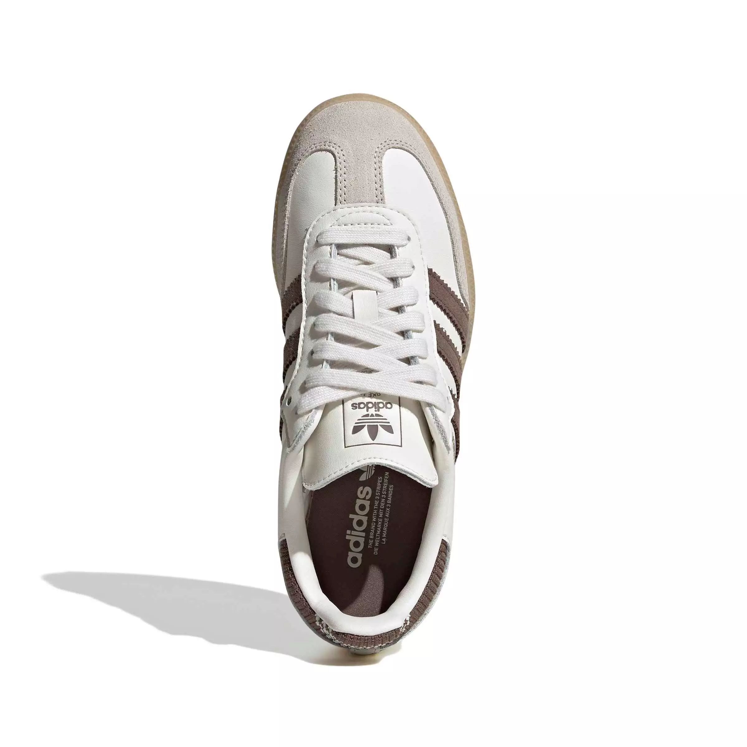 adidas Originals Samba OG "Cloud White/Earth Strata/Gum 3" Grade School Boys' Shoe - WHITE/EARTH/GUM