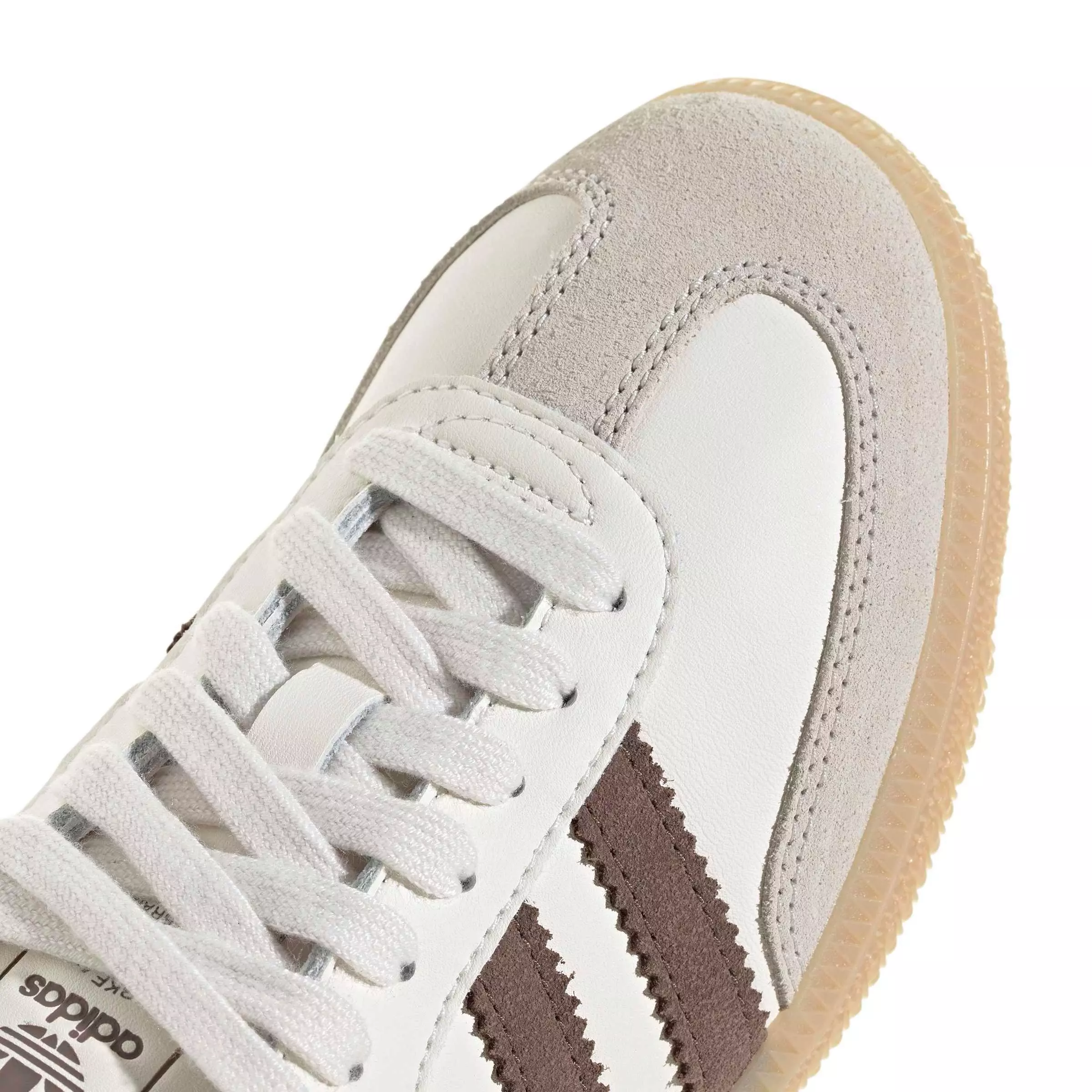 adidas Originals Samba OG "Cloud White/Earth Strata/Gum 3" Grade School Boys' Shoe - WHITE/EARTH/GUM