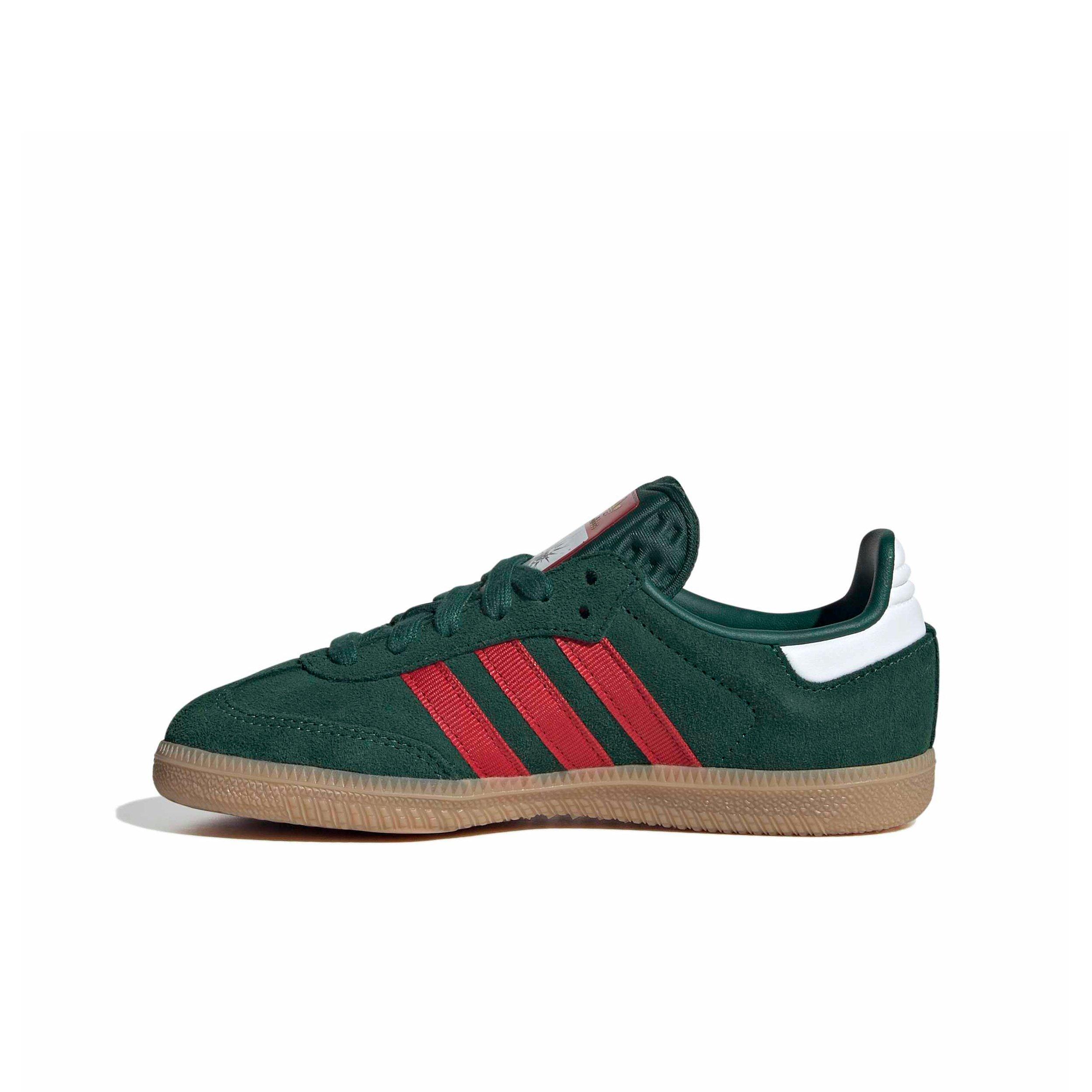 adidas Originals Samba OG "Team Dark Green/Better Scarlet/Gum 4" Preschool Boys' Shoe - DK GREEN/SCARLET/GUM Thumbnail View 2