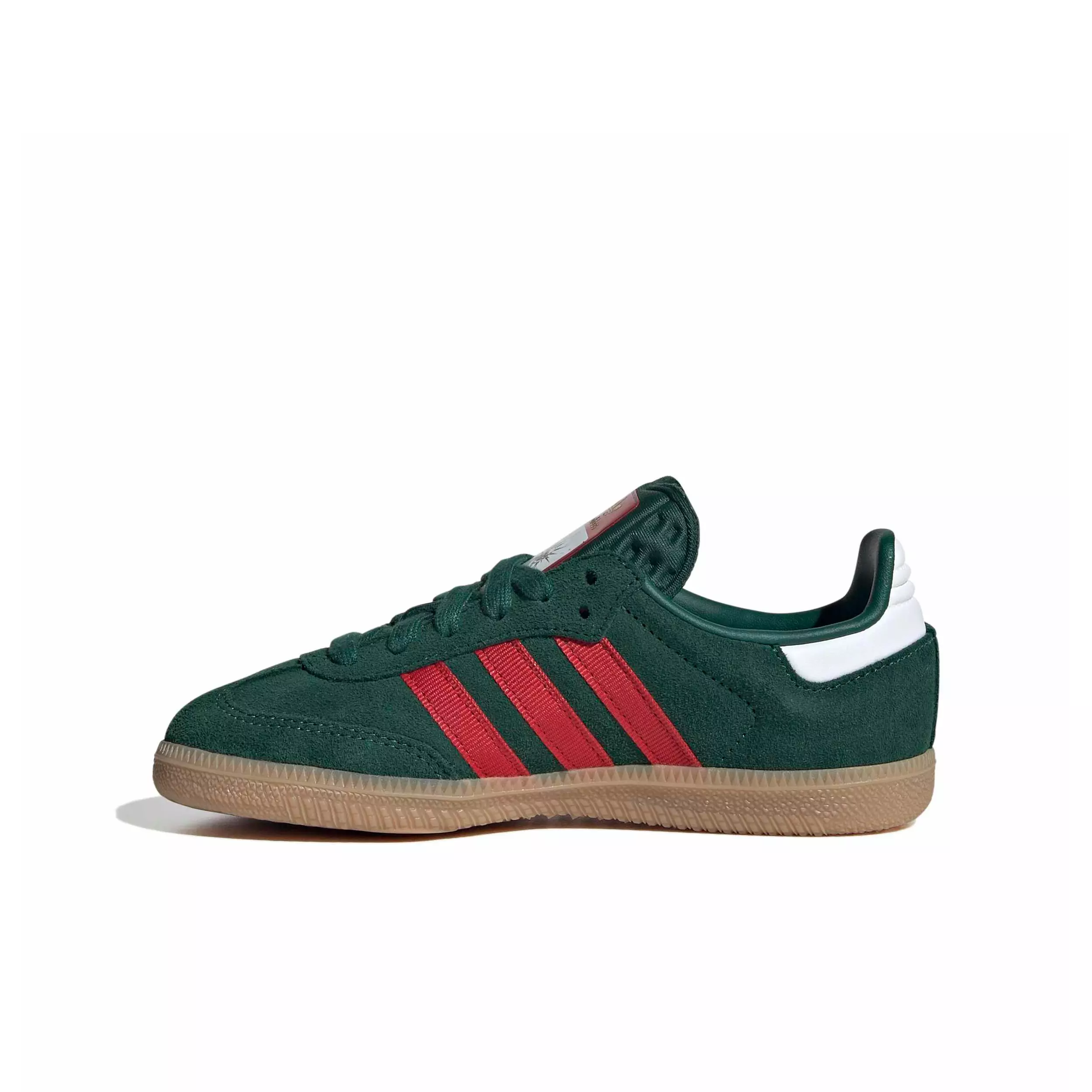 adidas Originals Samba OG "Team Dark Green/Better Scarlet/Gum 4" Preschool Boys' Shoe - DK GREEN/SCARLET/GUM