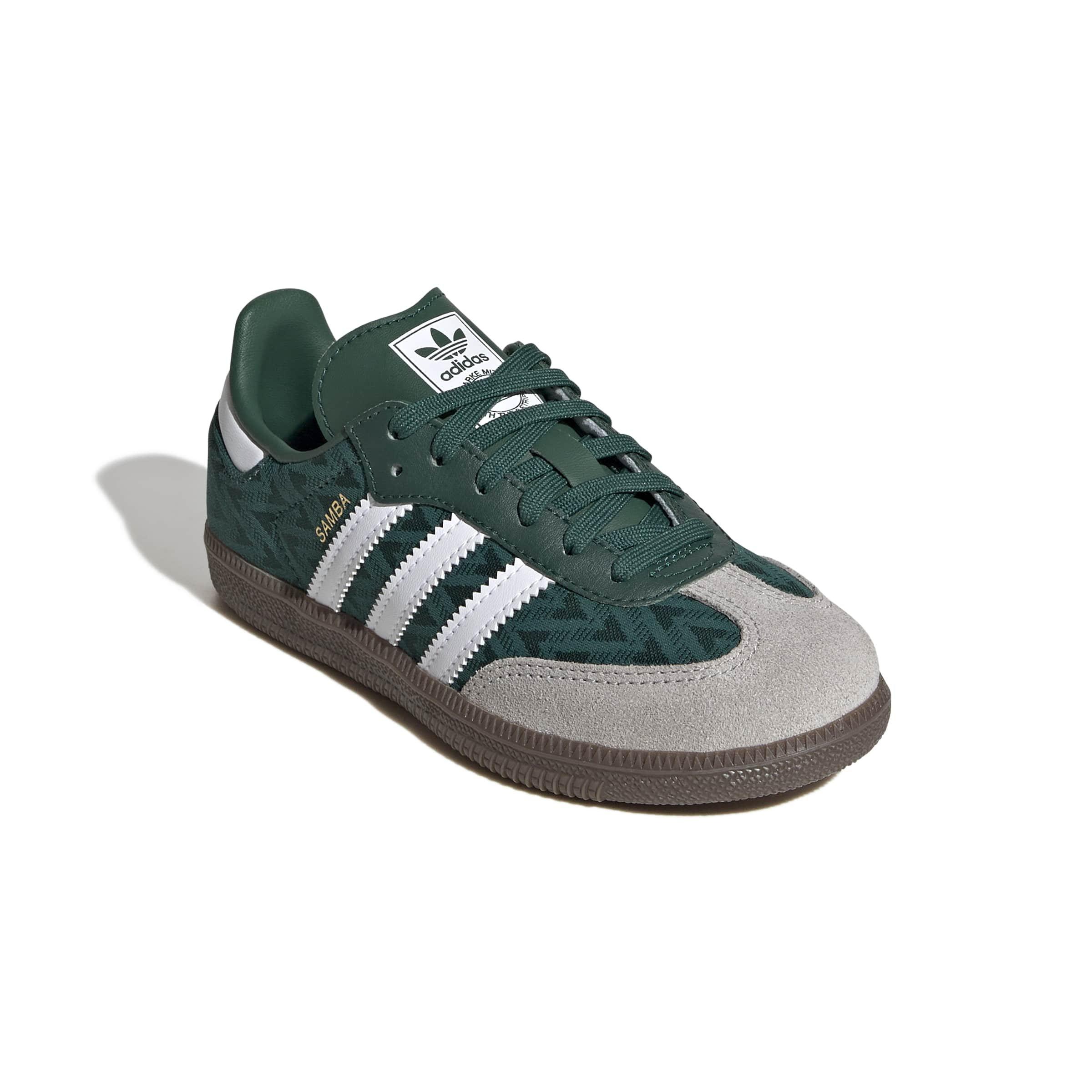 adidas Originals Samba OG "Collegiate Green/Ftwr White/Gum 5" Preschool Boys' Shoe - GREEN/WHITE/GUM Thumbnail View 3