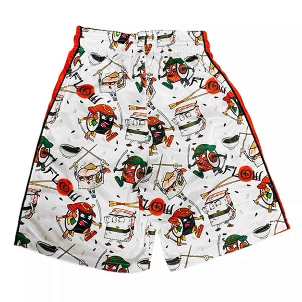 Flow Society Big Boys' Samurai Sushi Shorts -White - WHITE
