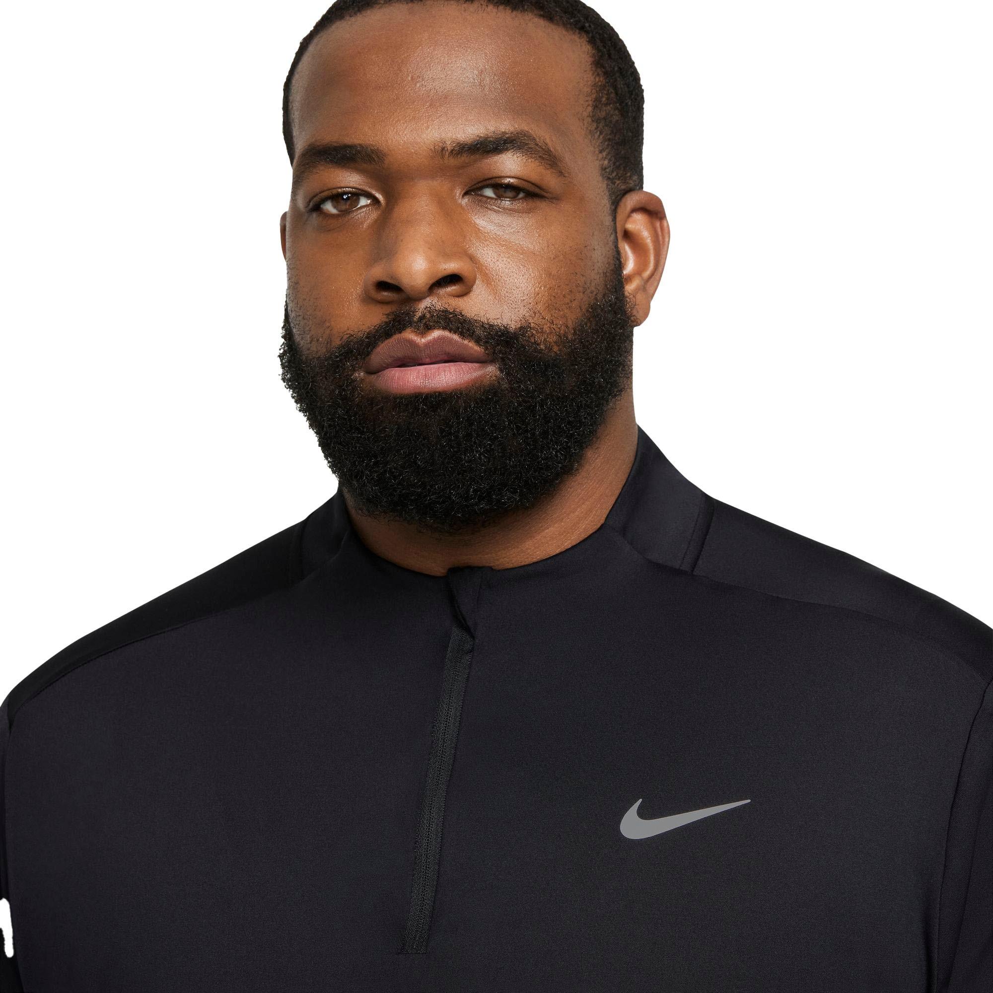 Nike Men's Dri-FIT Element 1/2-Zip Running Top-Black - BLACK Thumbnail View 3