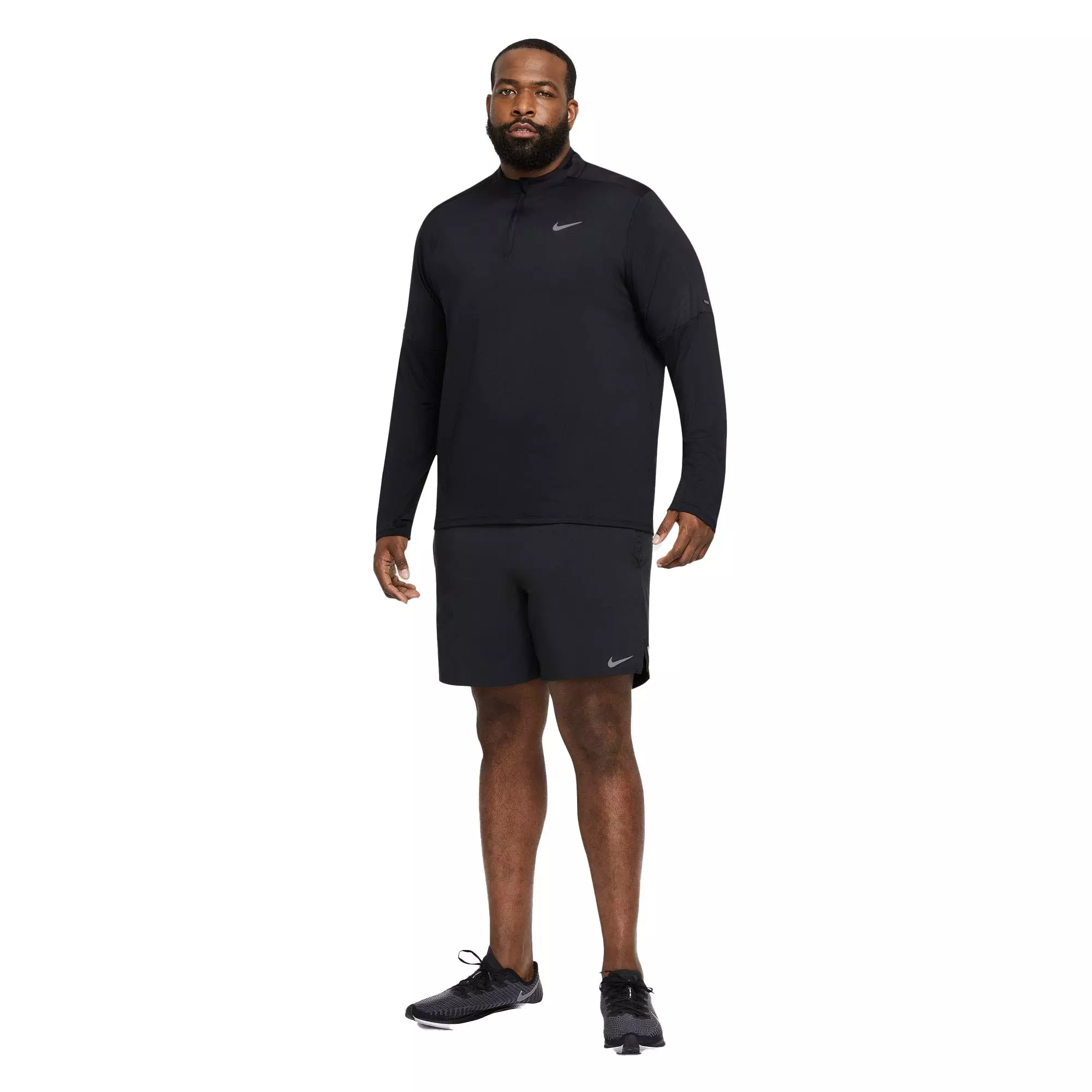 Nike Men's Dri-FIT Element 1/2-Zip Running Top-Black - BLACK