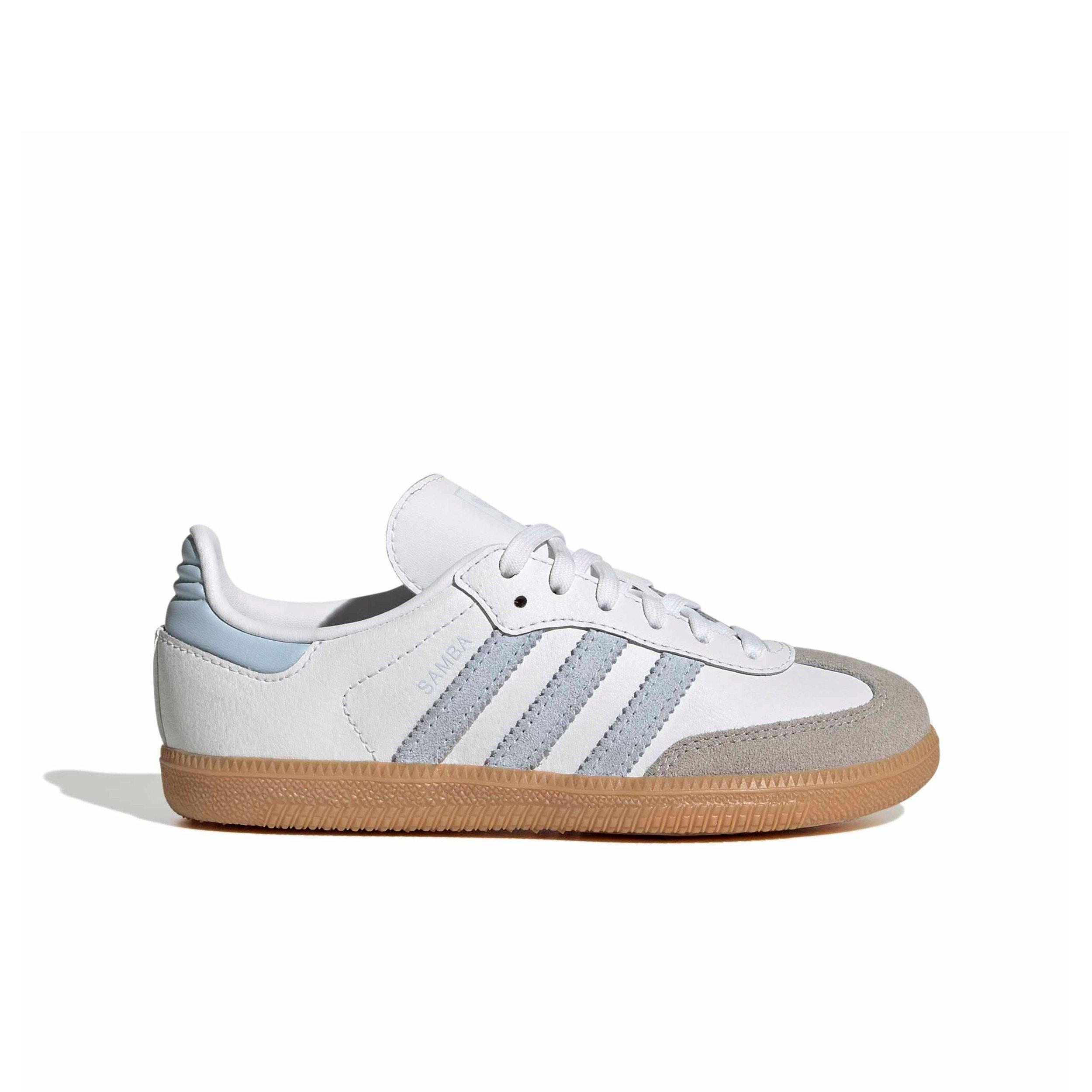 adidas Originals Samba OG "Ftwr White/Crystal Sky/Gum 3" Preschool Girls' Shoe - WHITE/SKY/GUM Thumbnail View 1