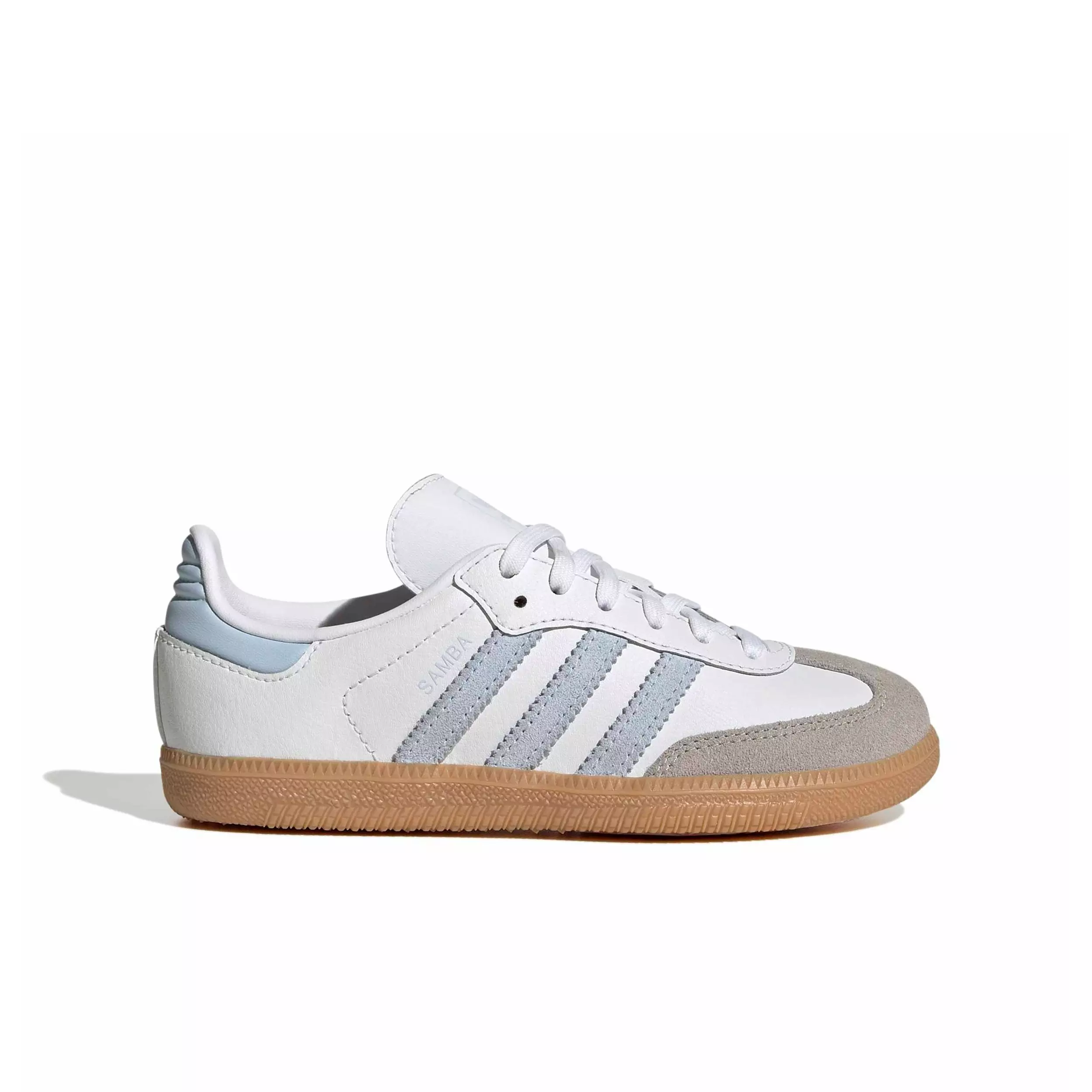 adidas Originals Samba OG "Ftwr White/Crystal Sky/Gum 3" Preschool Girls' Shoe - WHITE/SKY/GUM