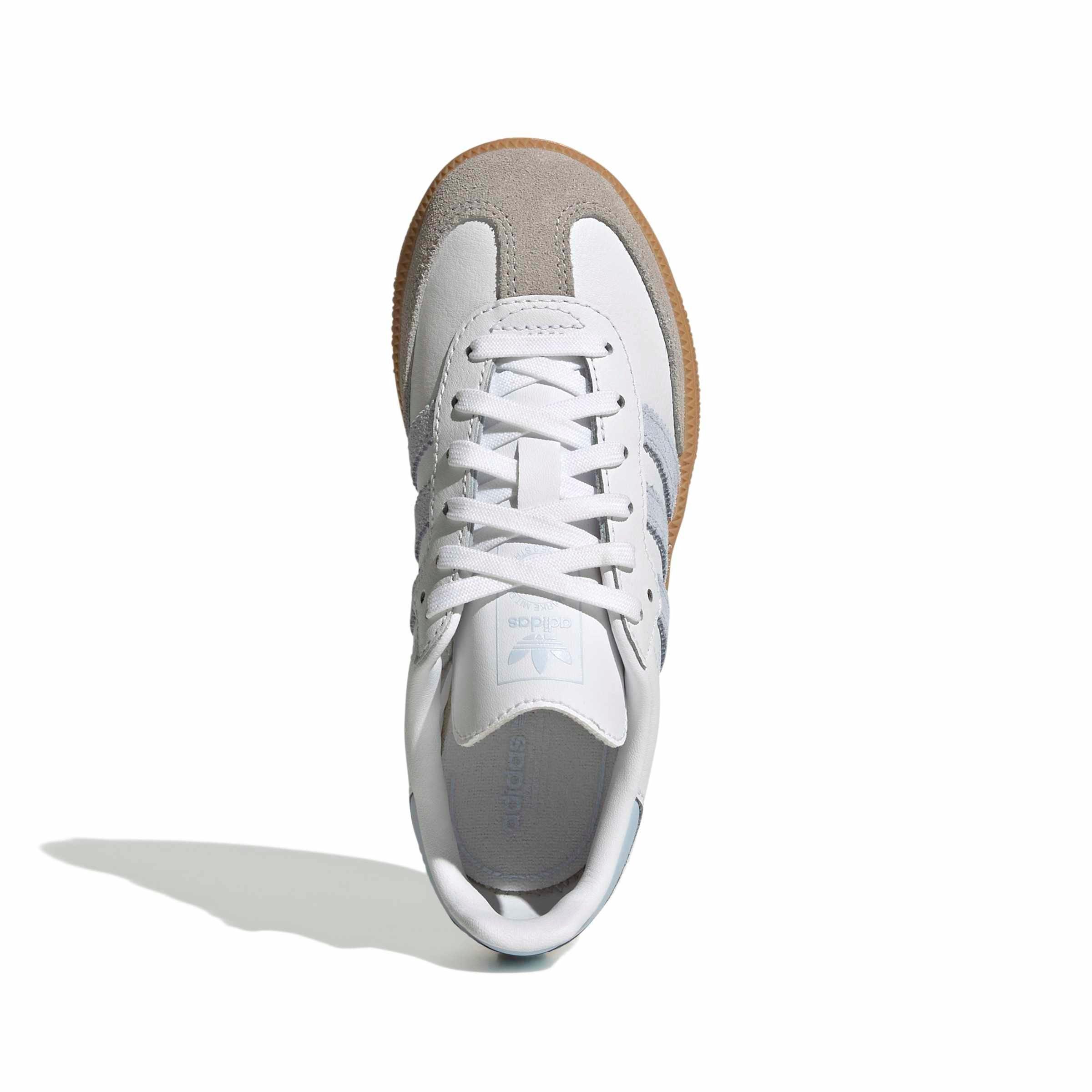 adidas Originals Samba OG "Ftwr White/Crystal Sky/Gum 3" Preschool Girls' Shoe - WHITE/SKY/GUM Thumbnail View 5