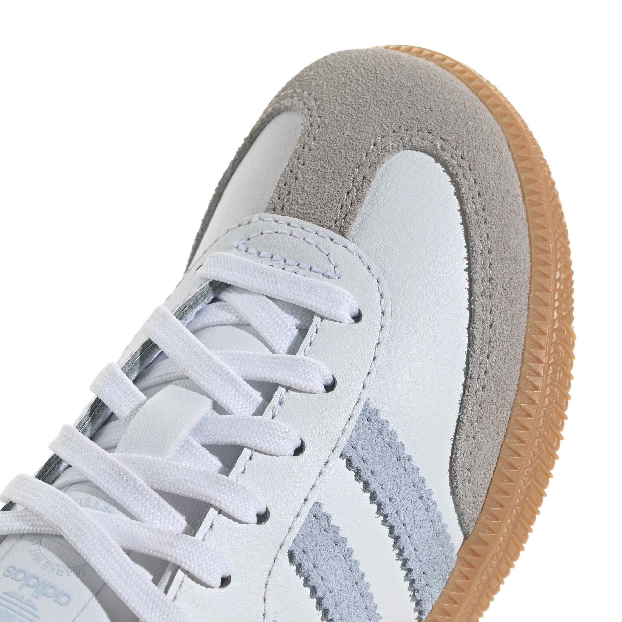 adidas Originals Samba OG "Ftwr White/Crystal Sky/Gum 3" Preschool Girls' Shoe - WHITE/SKY/GUM Thumbnail View 8