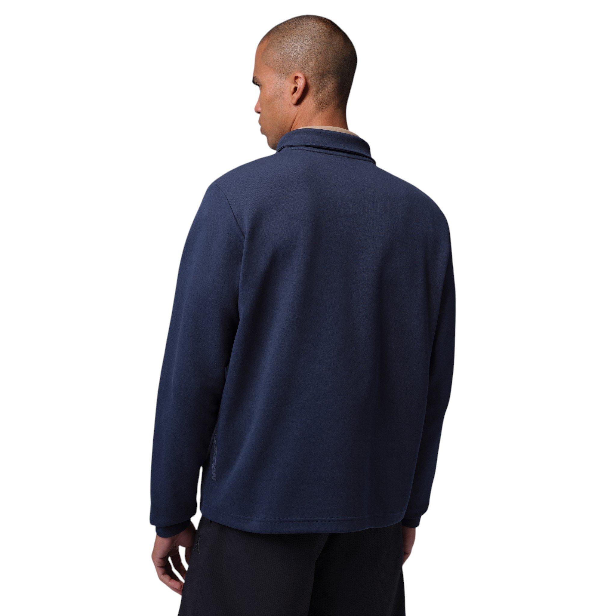 Jordan Men's 1/4-Zip Collared Long Sleeve Golf Top - Blue - BLUE
