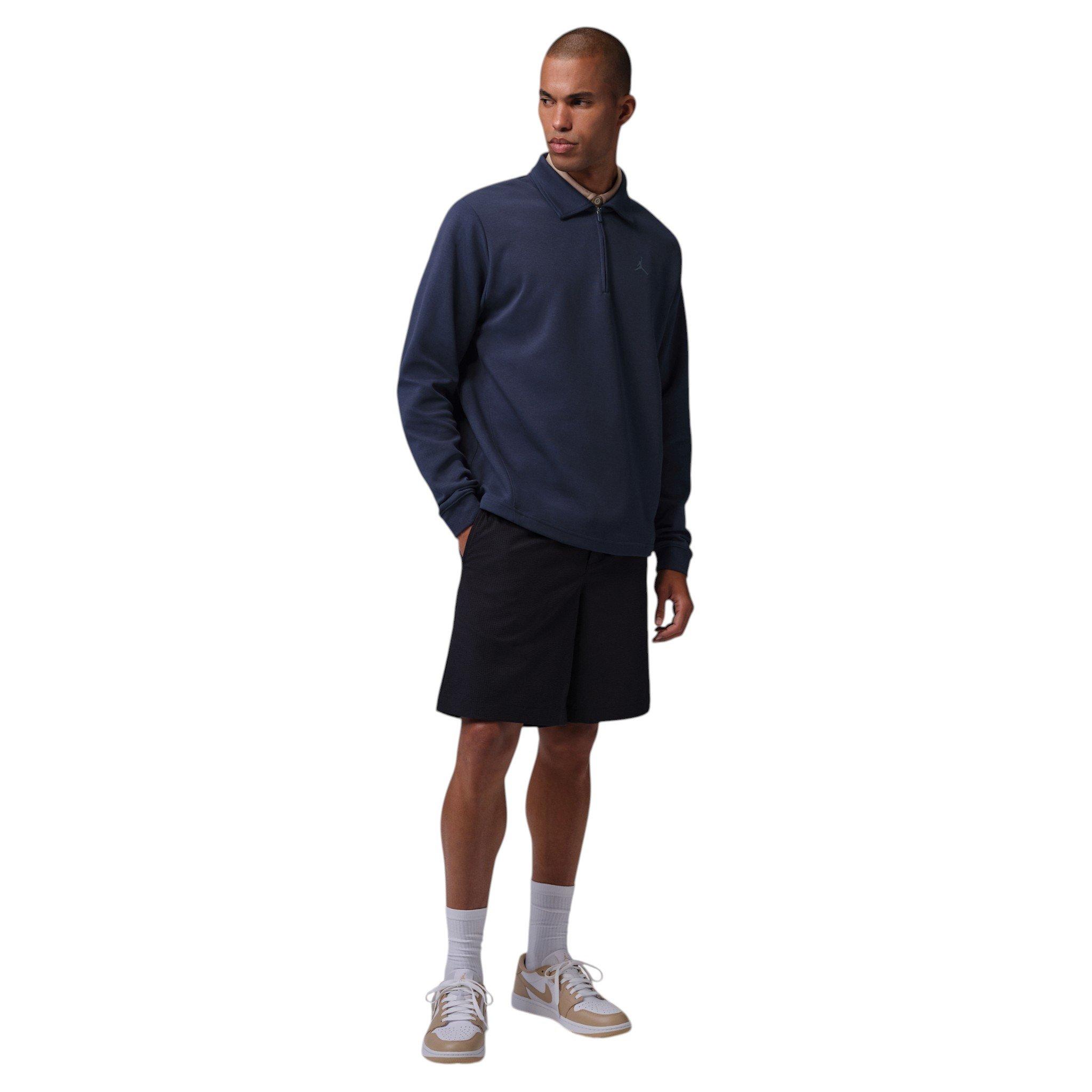 Jordan Men's 1/4-Zip Collared Long Sleeve Golf Top - Blue - BLUE
