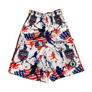 Flow Society Big Boys' Flow Laxx USA Shorts -White/Red/Blue