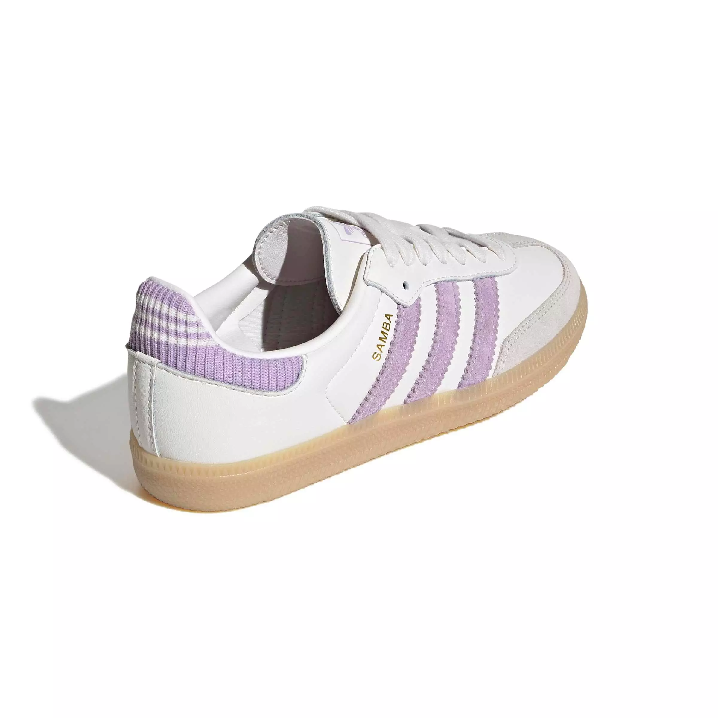 adidas Originals Samba OG "Cloud White/Powder Plum/Gum 3" Grade School Girls' Shoe - WHITE/PLUM/GUM
