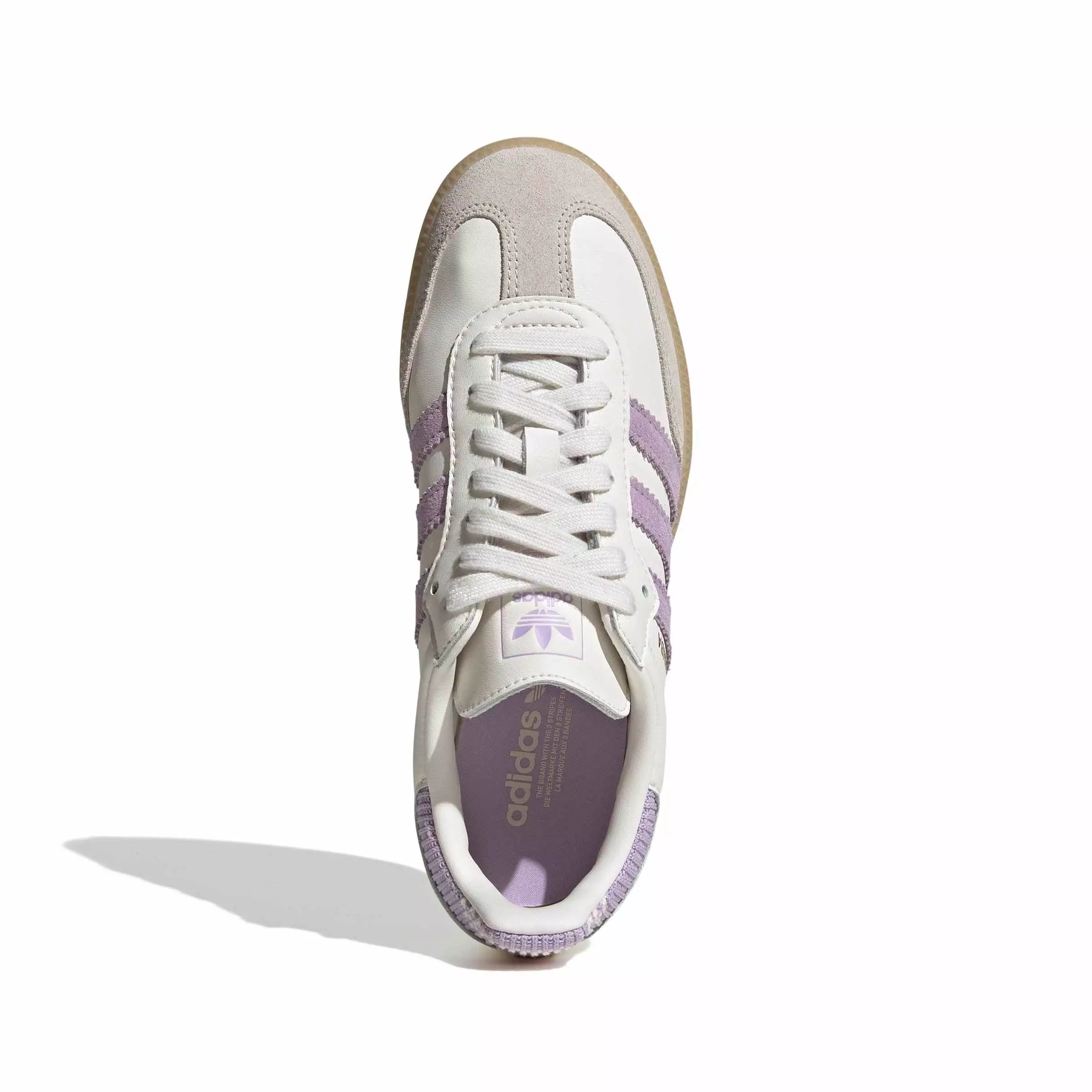 adidas Originals Samba OG "Cloud White/Powder Plum/Gum 3" Grade School Girls' Shoe - WHITE/PLUM/GUM