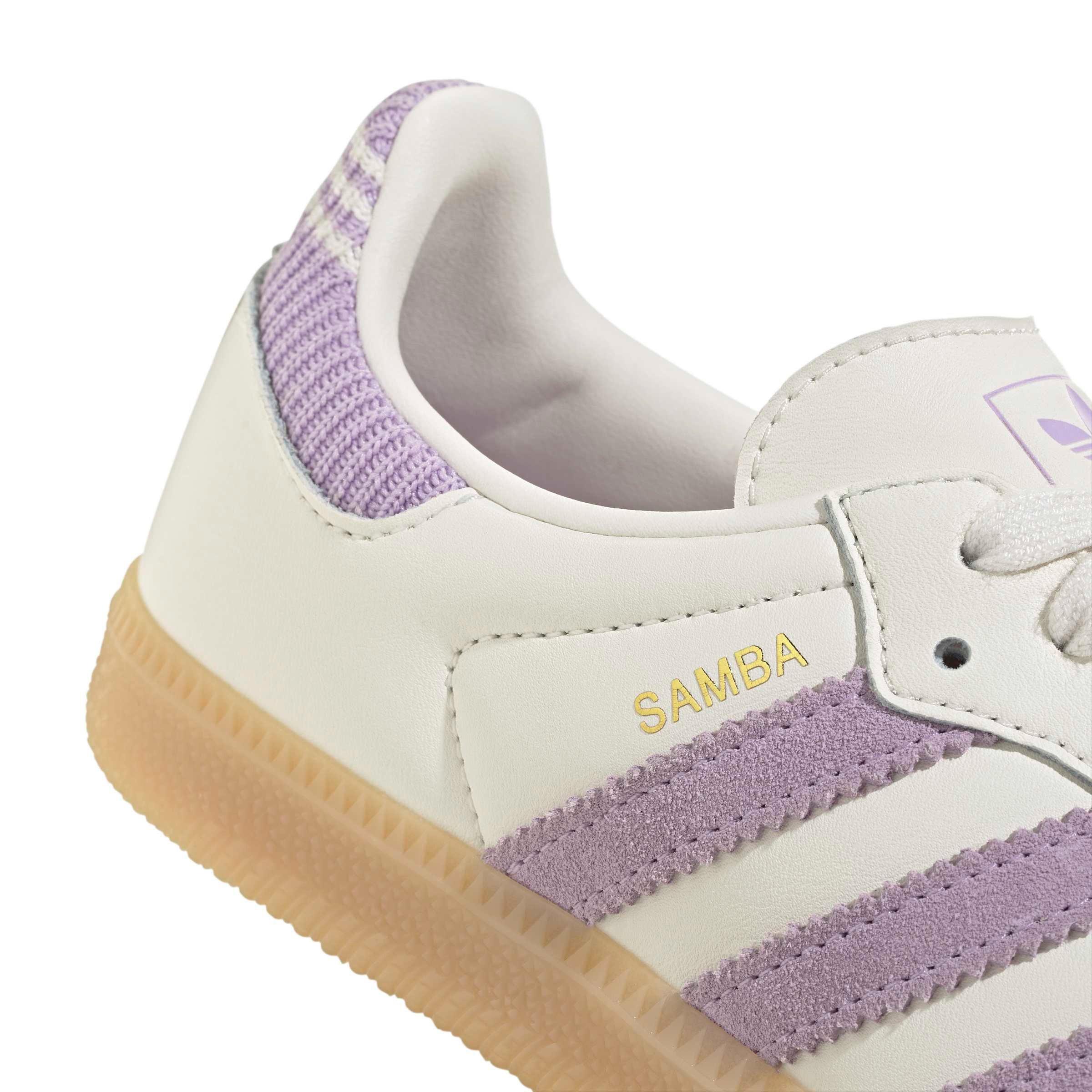 adidas Originals Samba OG "Cloud White/Powder Plum/Gum 3" Grade School Girls' Shoe - WHITE/PLUM/GUM Thumbnail View 7