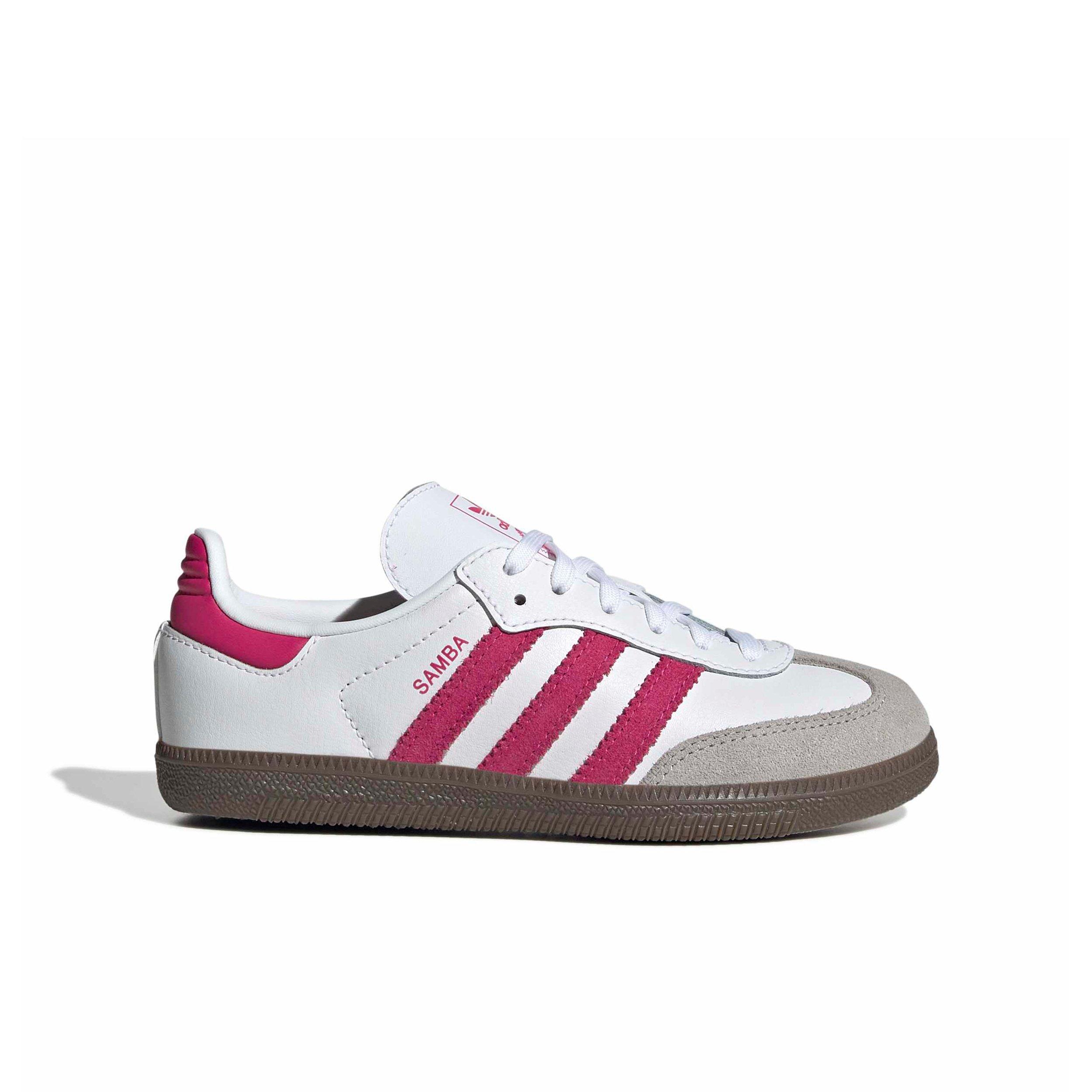 adidas Originals Samba OG "Ftwr White/Real Magenta/Gum 5" Preschool Girls' Shoe - WHITE/MAGENTA/GUM Thumbnail View 1