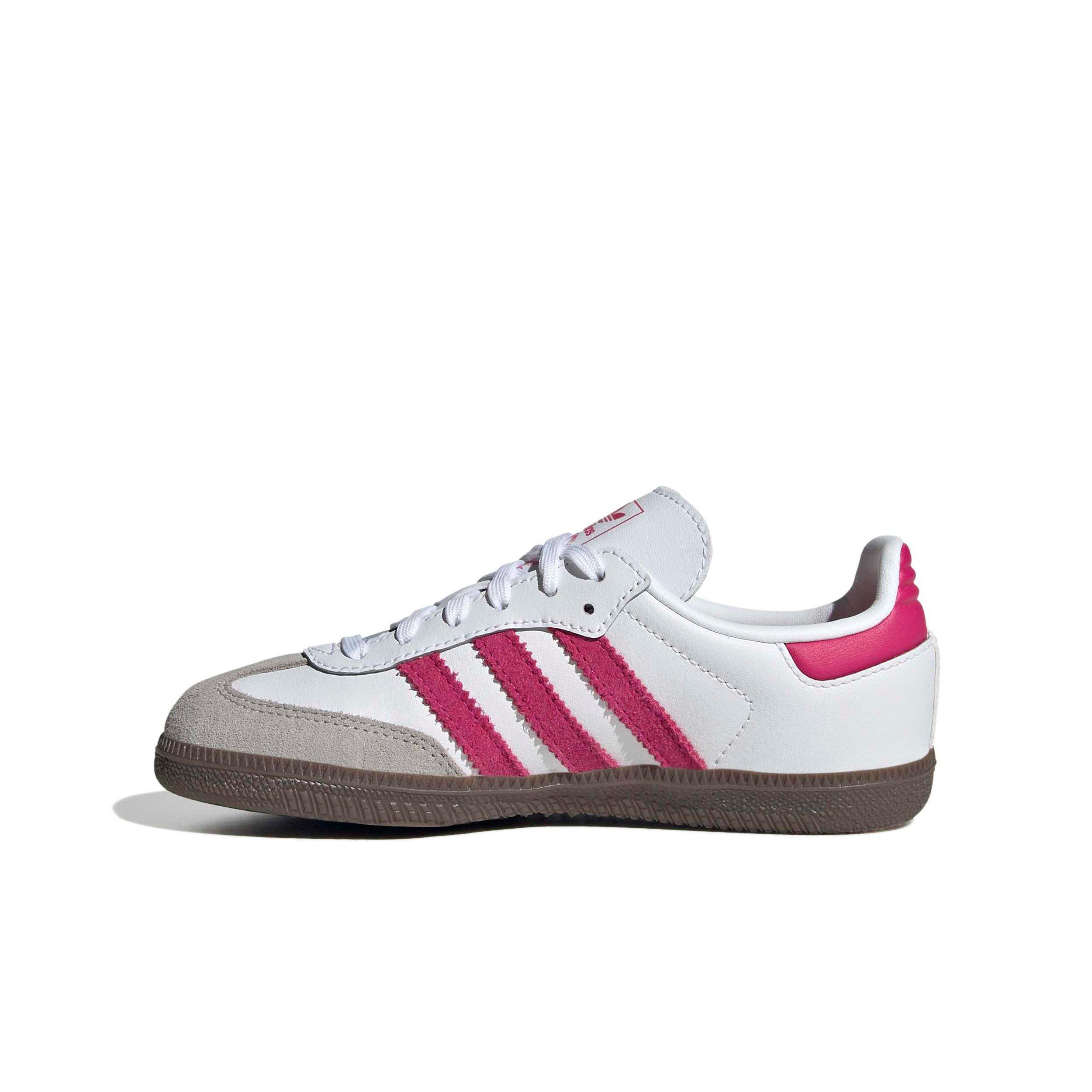 adidas Originals Samba OG "Ftwr White/Real Magenta/Gum 5" Preschool Girls' Shoe - WHITE/MAGENTA/GUM Thumbnail View 2