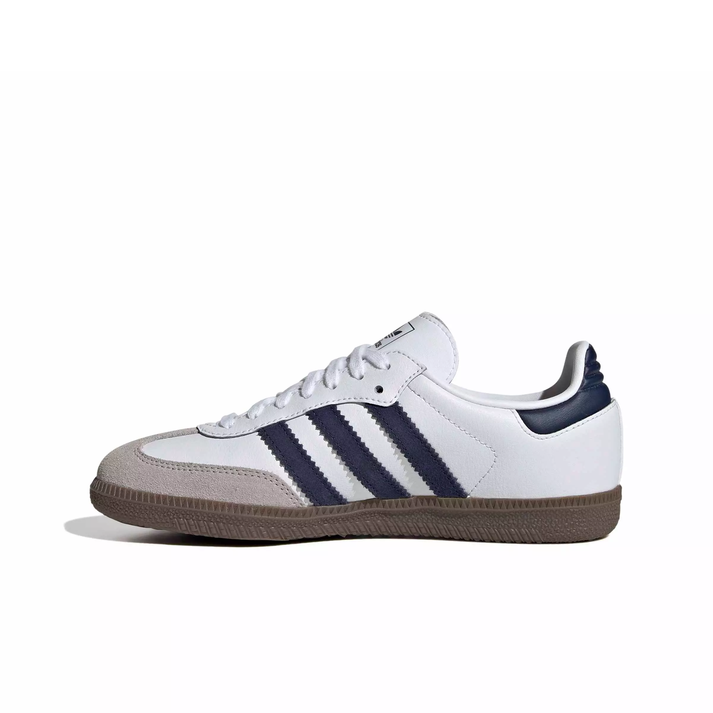adidas Originals Samba OG "Ftwr White/Night Indigo/Gum 5" Grade School Boys' Shoe - WHITE/INDIGO/GUM