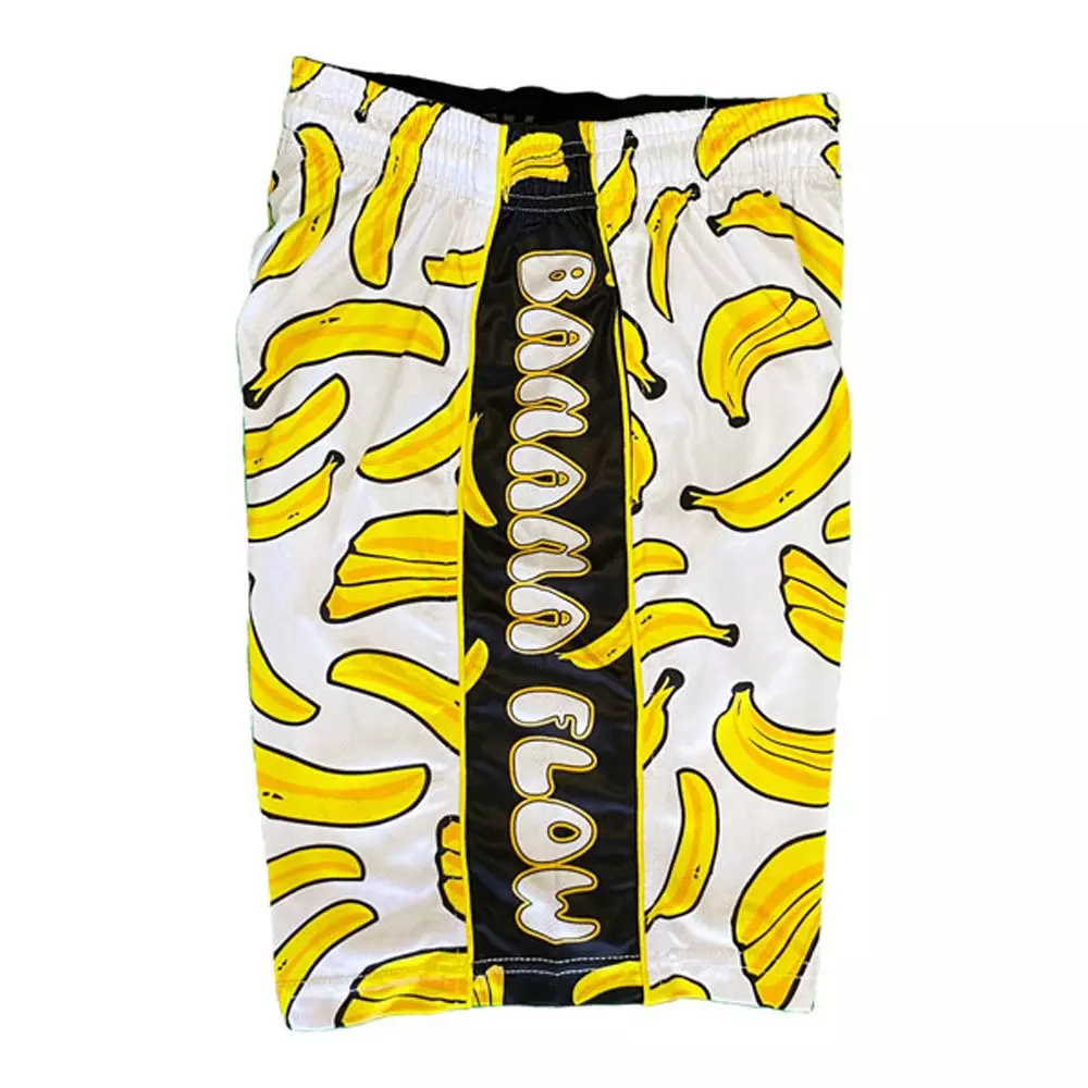 Flow Society Big Boys' Banana Flow Shorts - White/Black - WHITE/BLACK