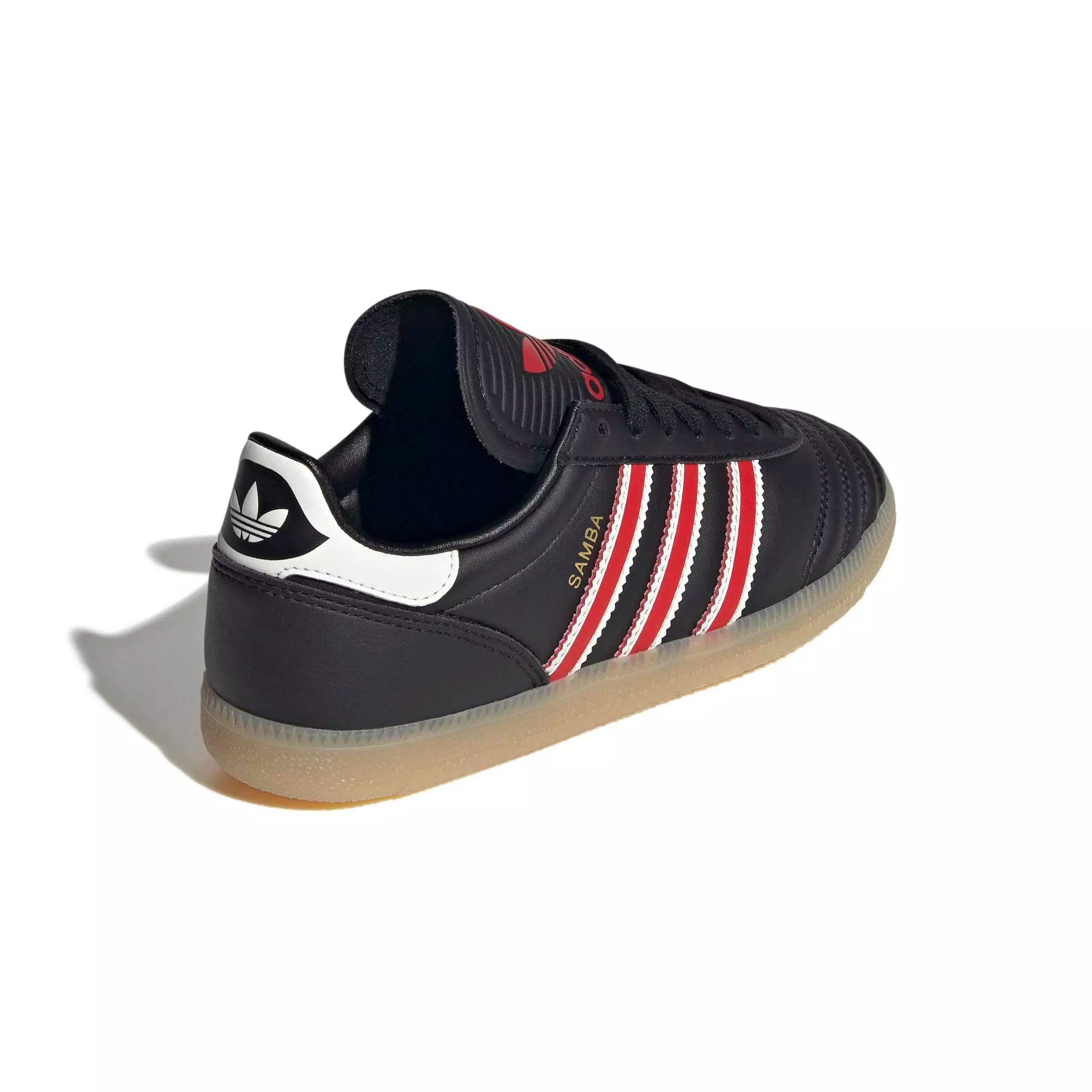 adidas Originals Samba JP "Core Black/Red/Gum 3" Grade School Boys' Shoe - BLACK/RED/GUM