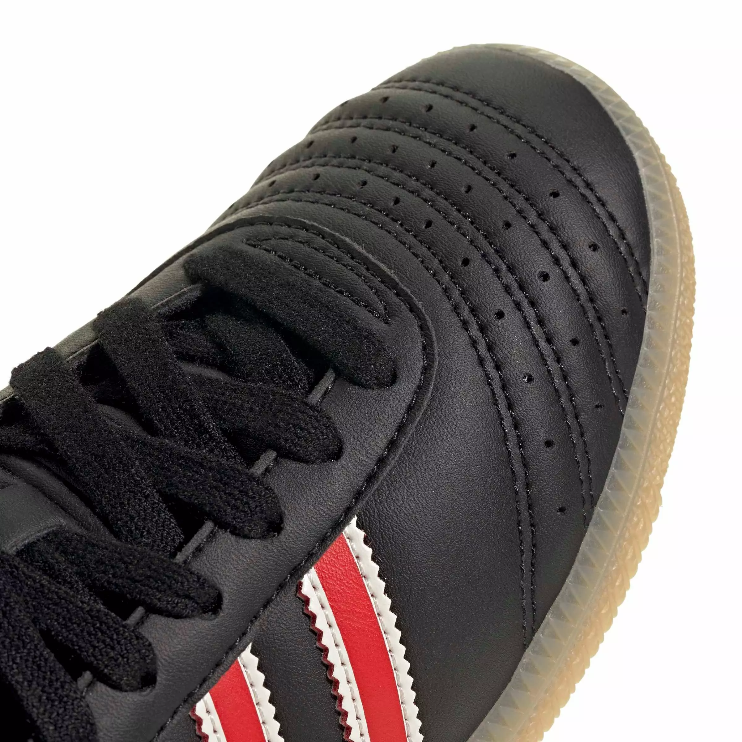 adidas Originals Samba JP "Core Black/Red/Gum 3" Grade School Boys' Shoe - BLACK/RED/GUM