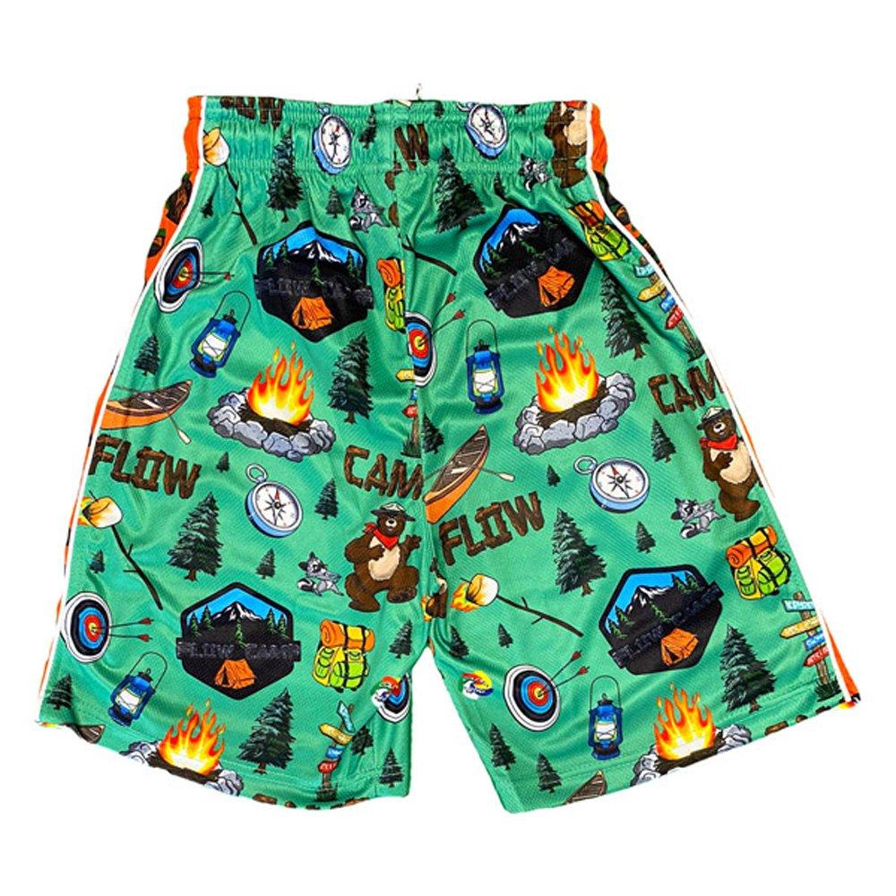 Flow Society Camp Flow Big Boys' Green/Orange Shorts