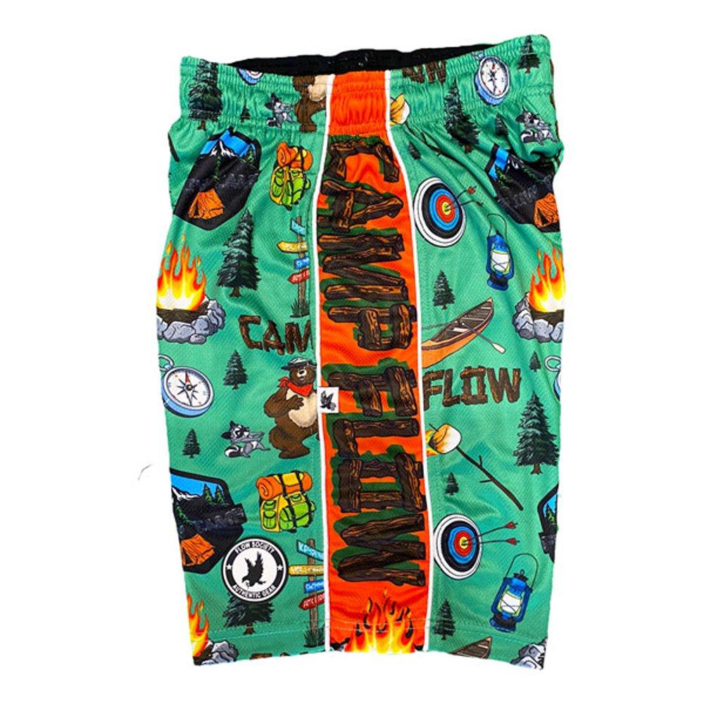 Flow Society Big Boys' Camp Flow Shorts - Green/Orange - GREEN/ORANGE Thumbnail View 3