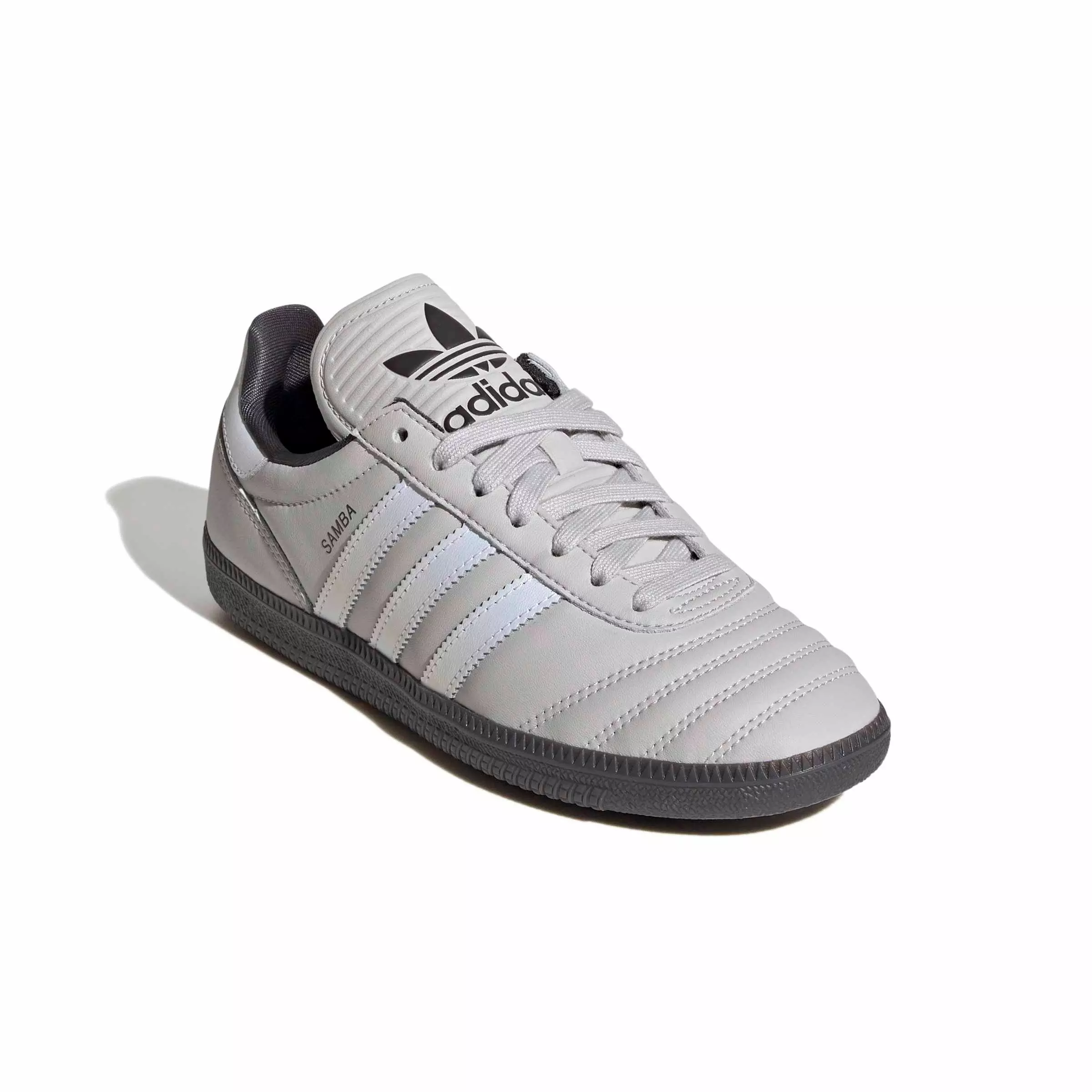 adidas Originals Samba JP "Grey One/Off White/Utility Black" Grade School Boys' Shoe - GREY/OFF WHITE/BLACK