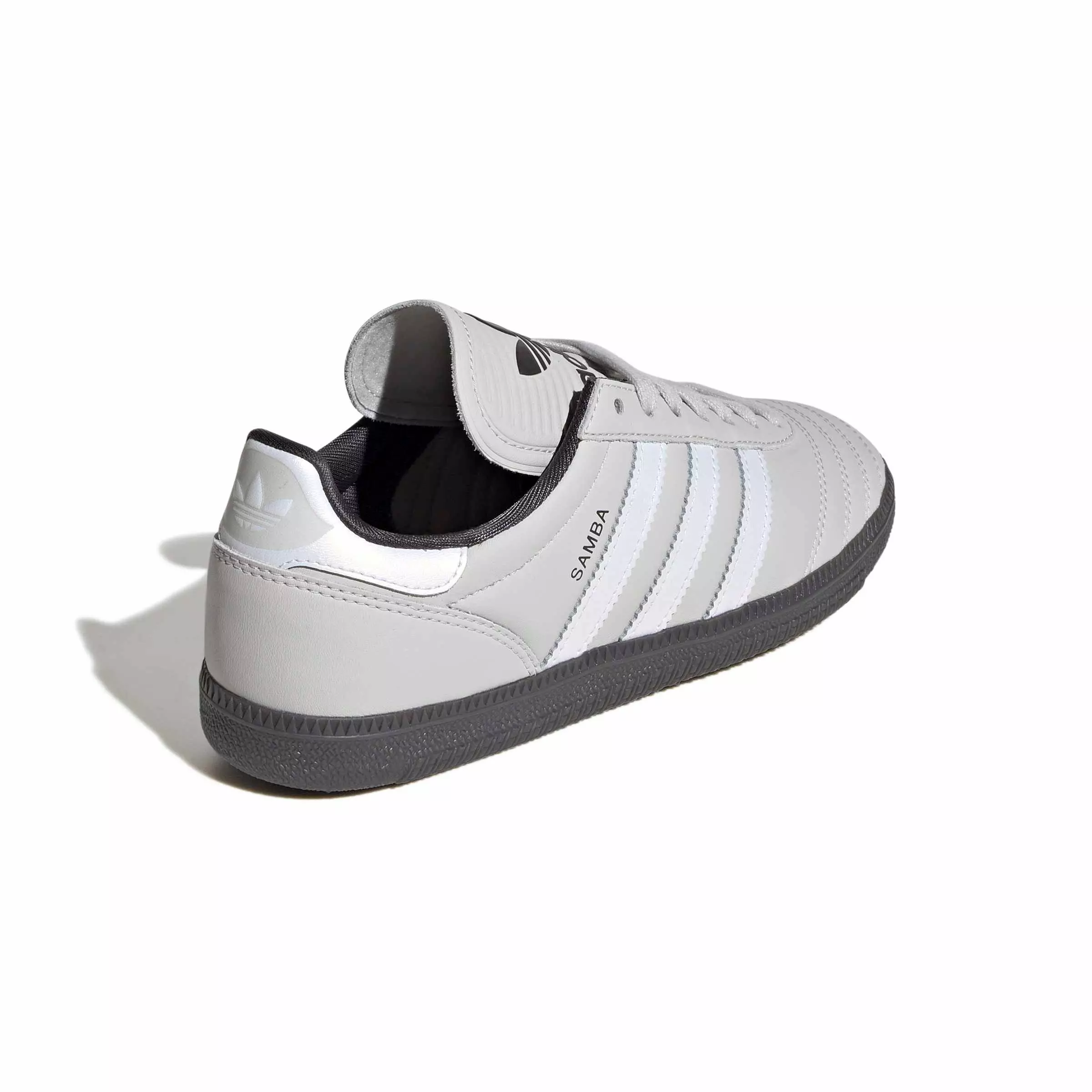 adidas Originals Samba JP "Grey One/Off White/Utility Black" Grade School Boys' Shoe - GREY/OFF WHITE/BLACK