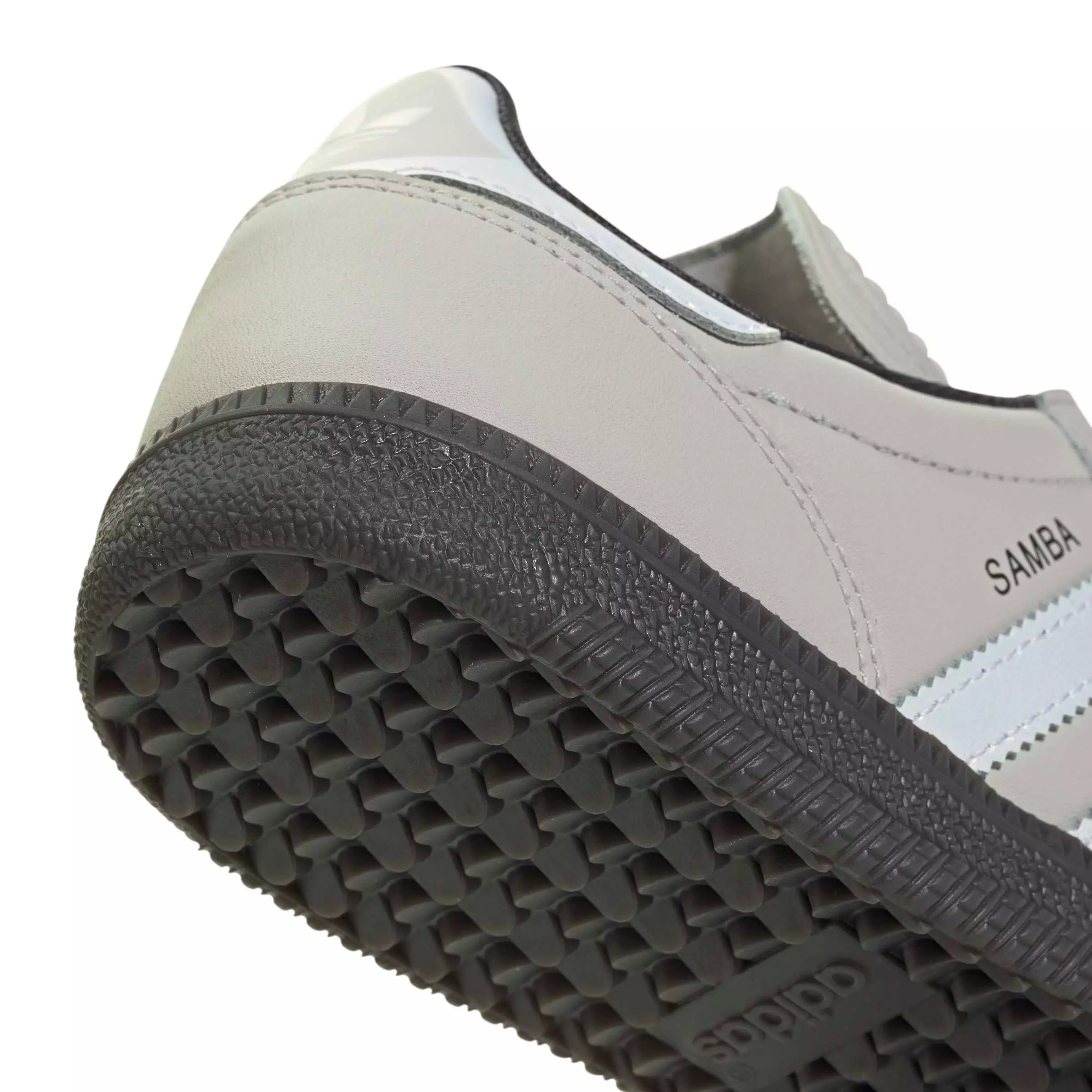 adidas Originals Samba JP "Grey One/Off White/Utility Black" Grade School Boys' Shoe - GREY/OFF WHITE/BLACK