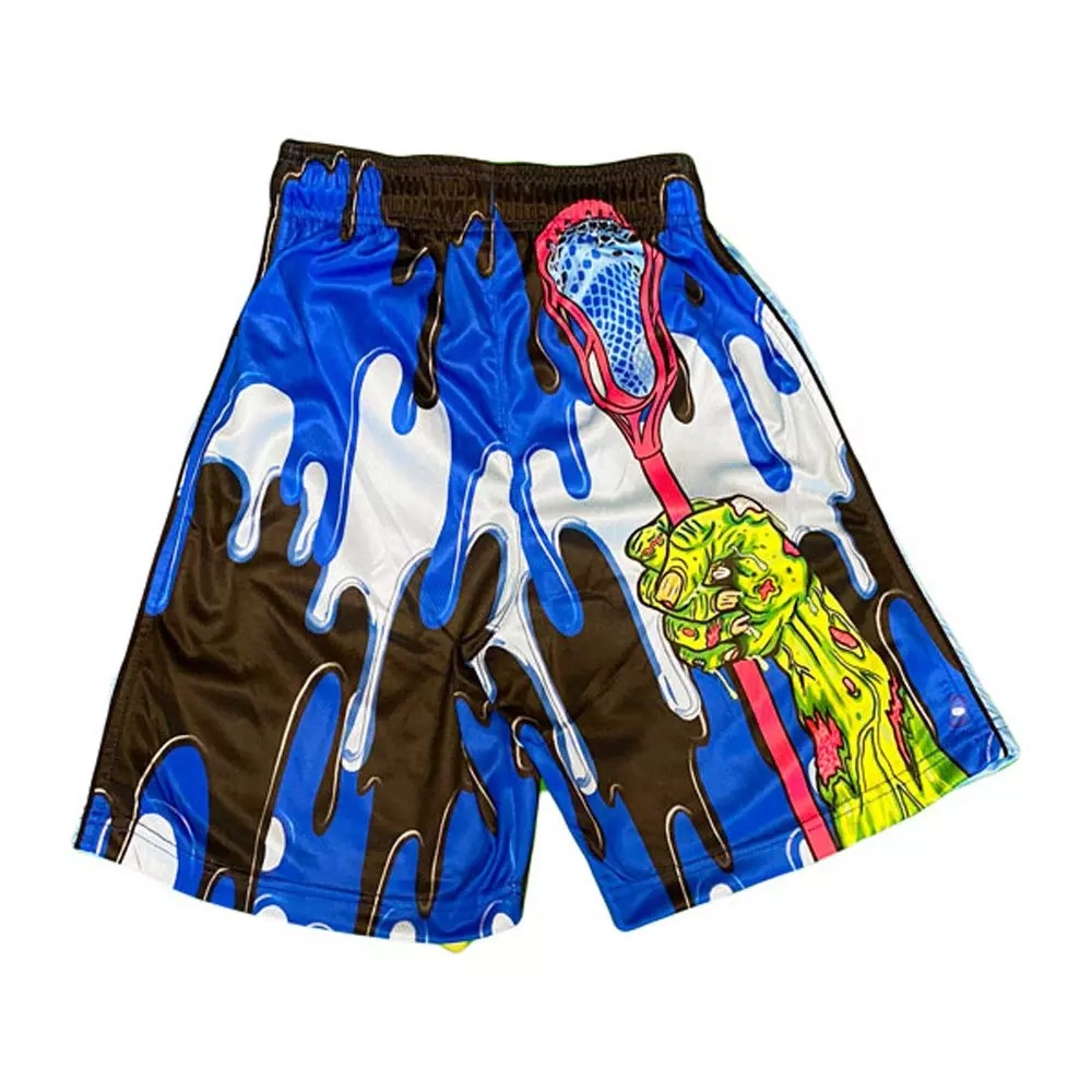 Flow Society Big Boys' Zombie Lax Shorts -Blue/Black - BLUE/BLACK