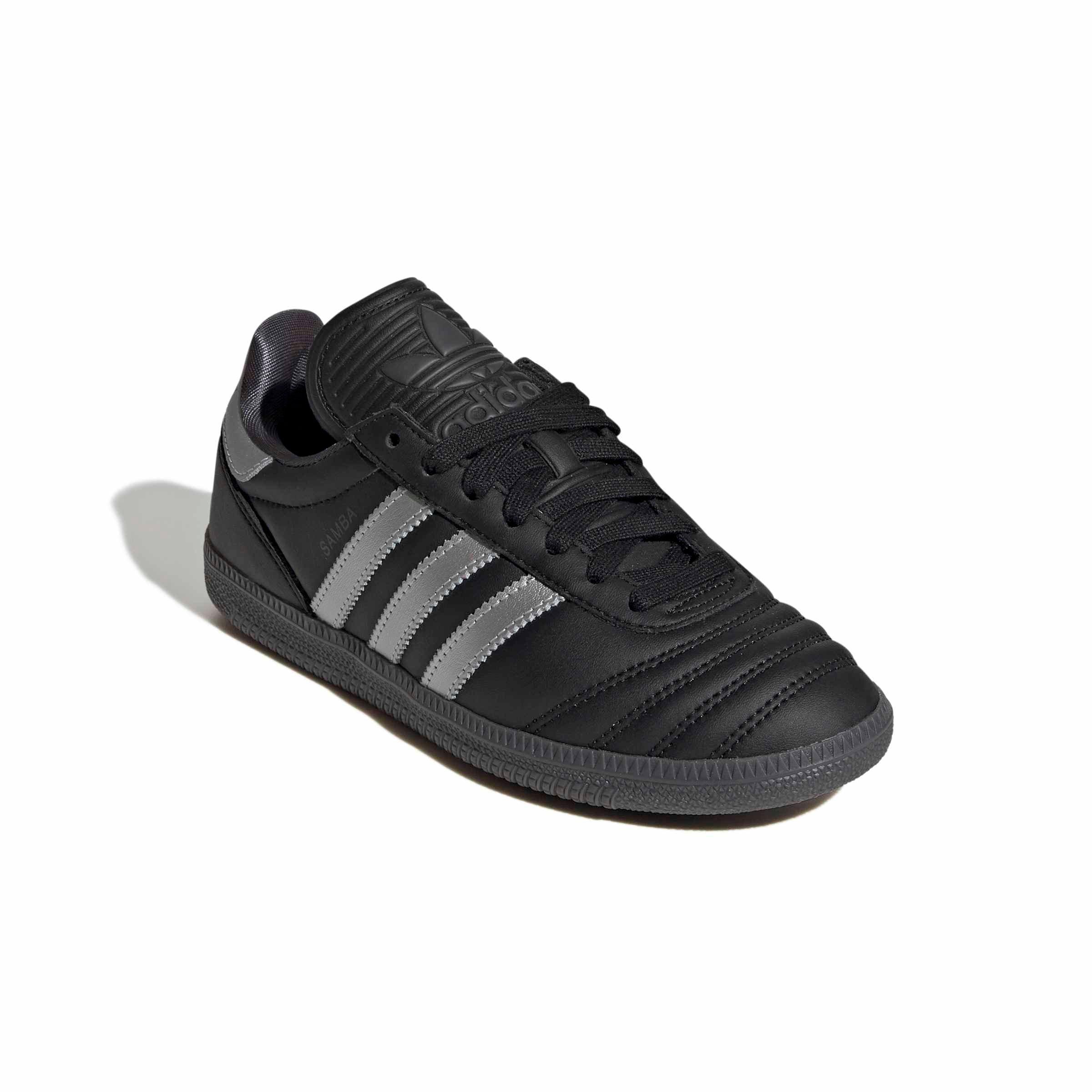 adidas Originals Samba JP "Core Black/Grey One/Utility Black" Grade School Boys' Shoe - BLACK/GREY/BLACK Thumbnail View 3