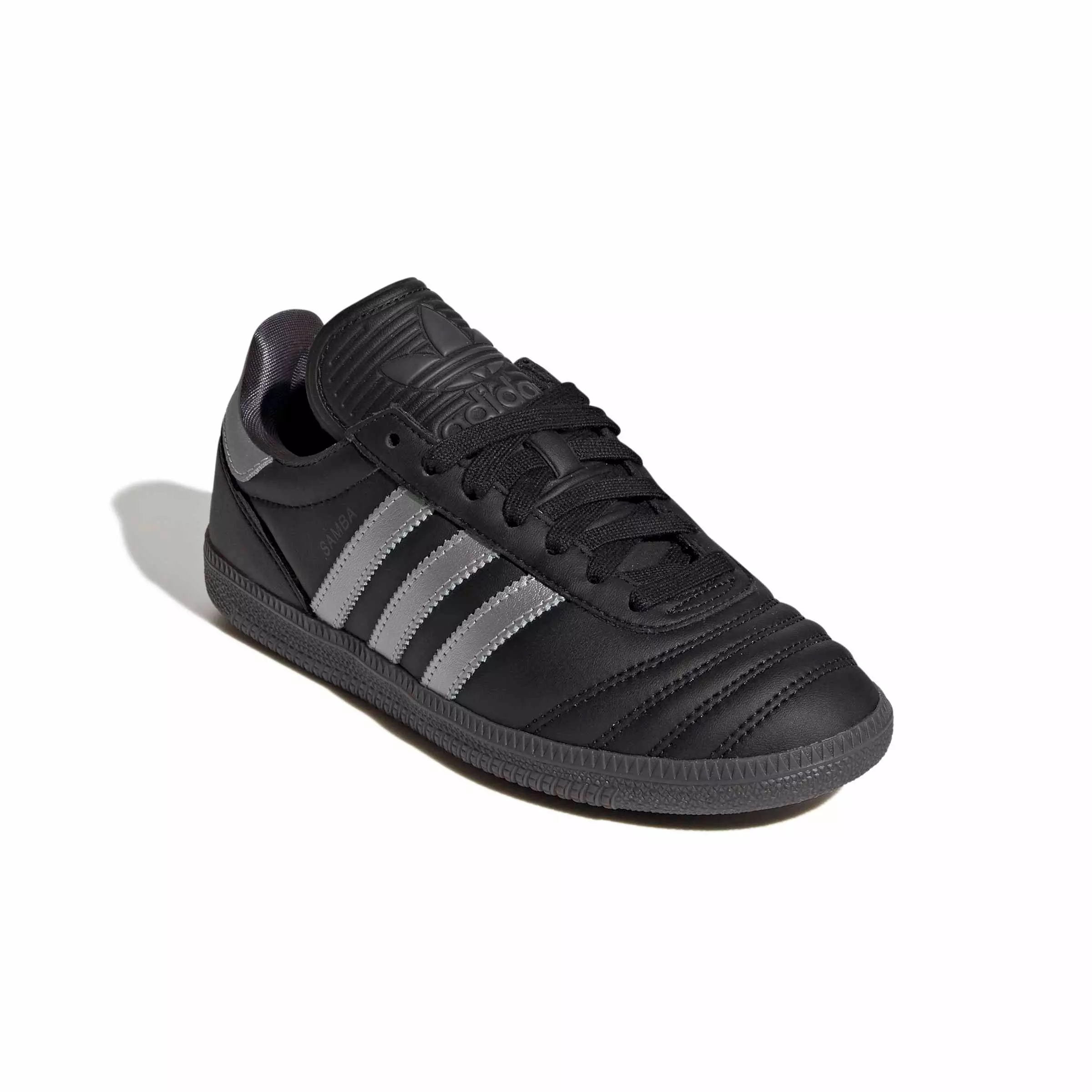 adidas Originals Samba JP "Core Black/Grey One/Utility Black" Grade School Boys' Shoe - BLACK/GREY/BLACK