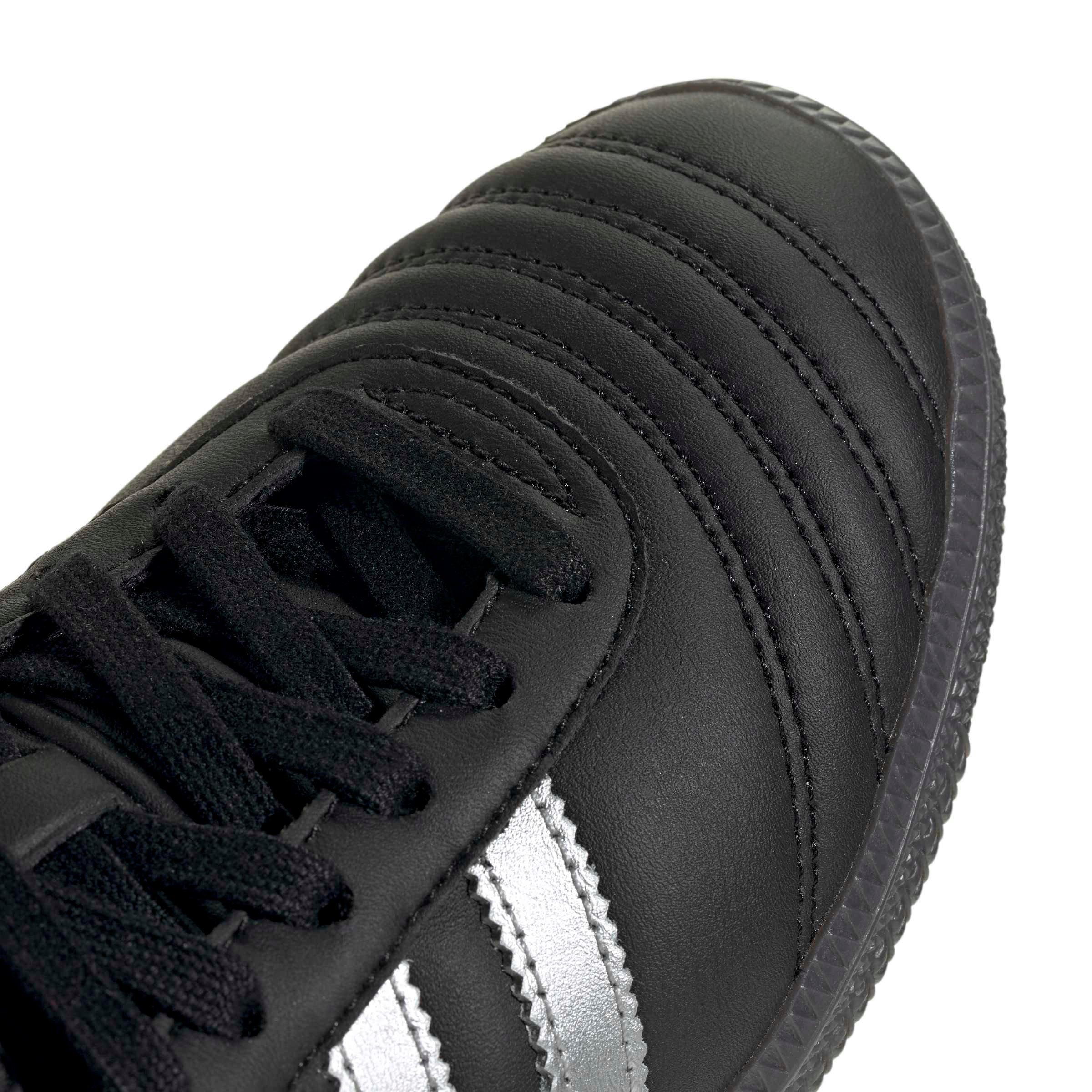adidas Originals Samba JP "Core Black/Grey One/Utility Black" Grade School Boys' Shoe - BLACK/GREY/BLACK Thumbnail View 7