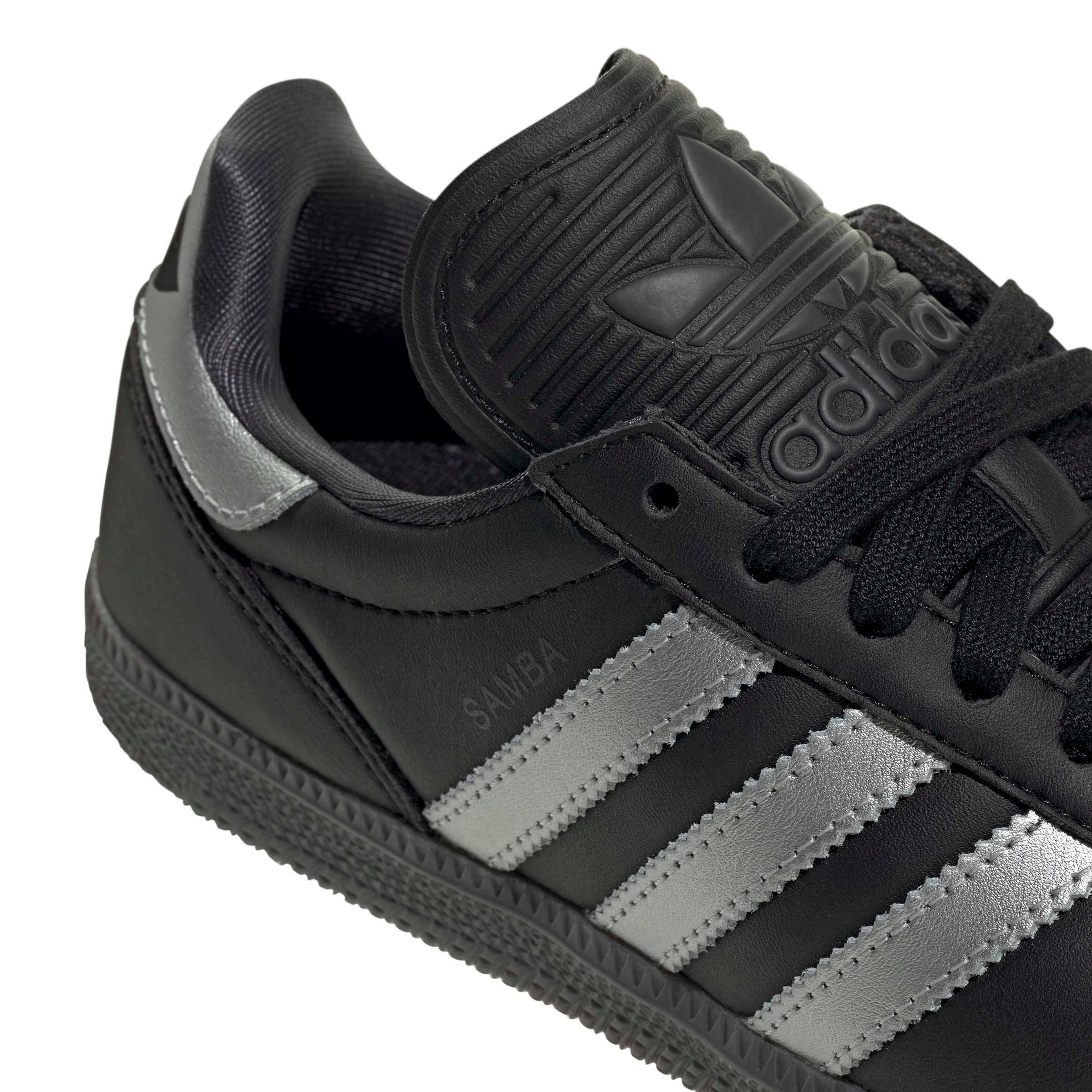 adidas Originals Samba JP "Core Black/Grey One/Utility Black" Grade School Boys' Shoe - BLACK/GREY/BLACK Thumbnail View 8