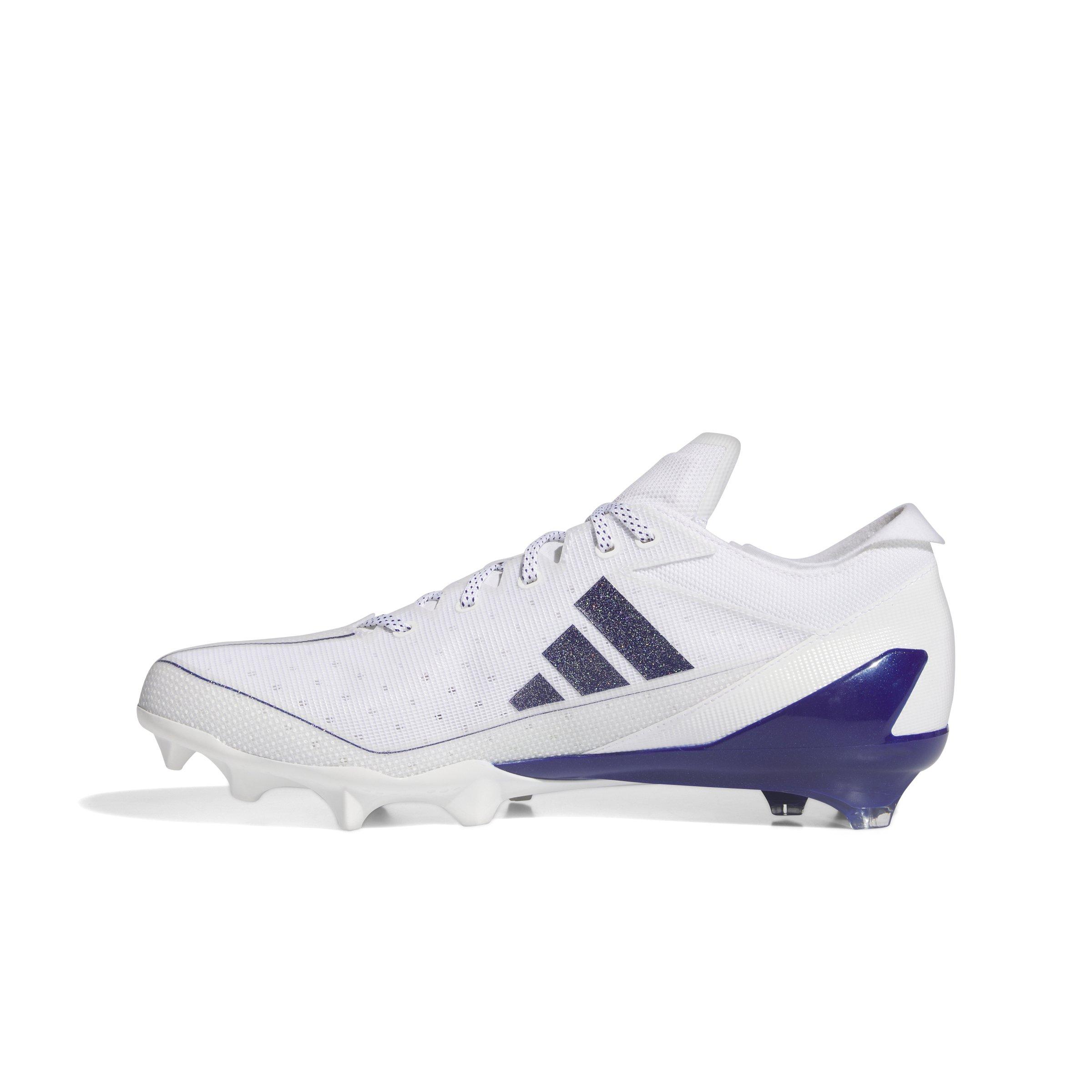 adidas Adizero Electric "Ftwr White/Team Colleg Purple/Ftwr White" Men's Football Cleat - WHITE/PURPLE/WHITE Thumbnail View 2